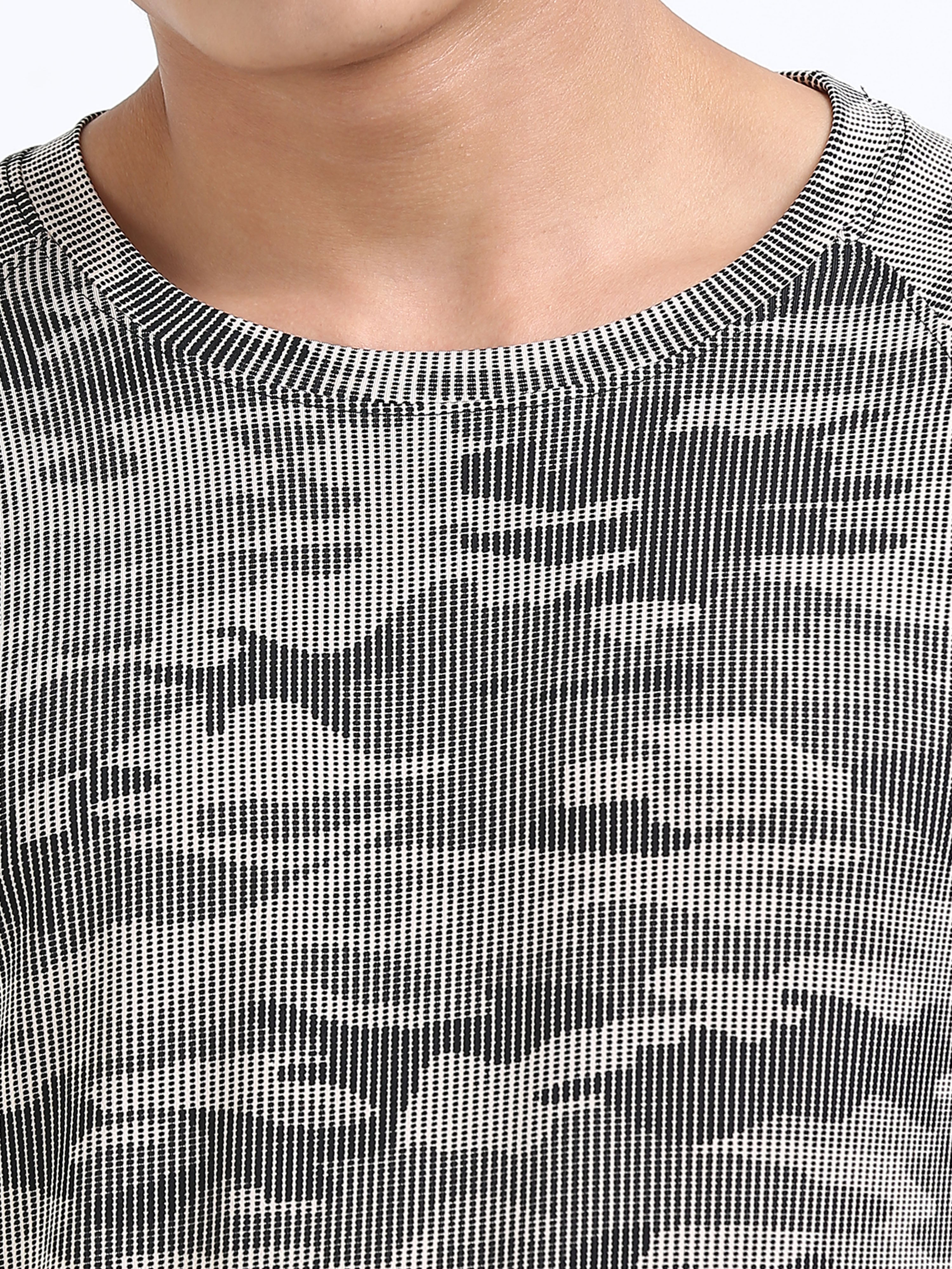 Men’s Beige Training T-Shirt with Contrast Sleeves