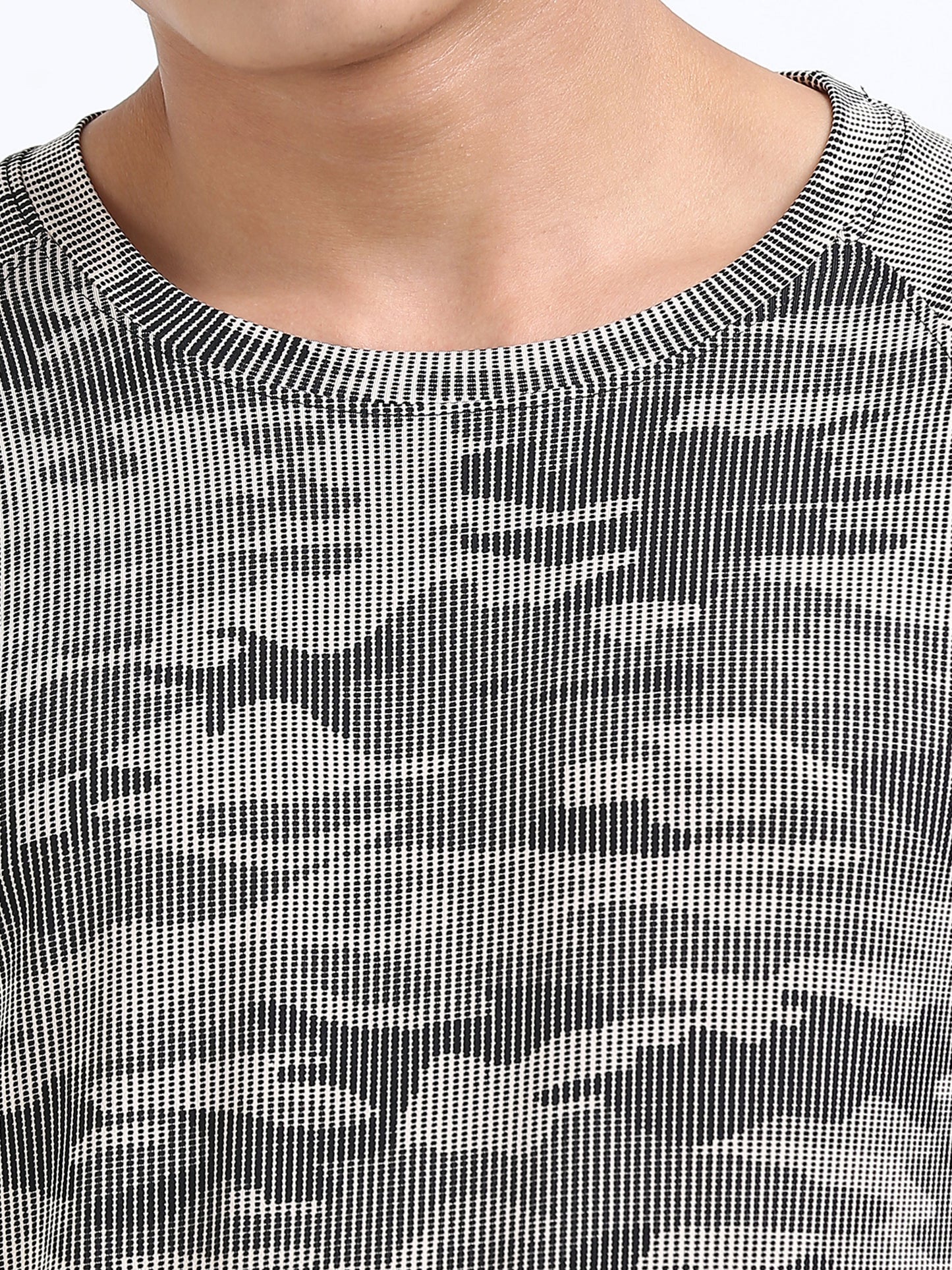 Men’s Beige Training T-Shirt with Contrast Sleeves