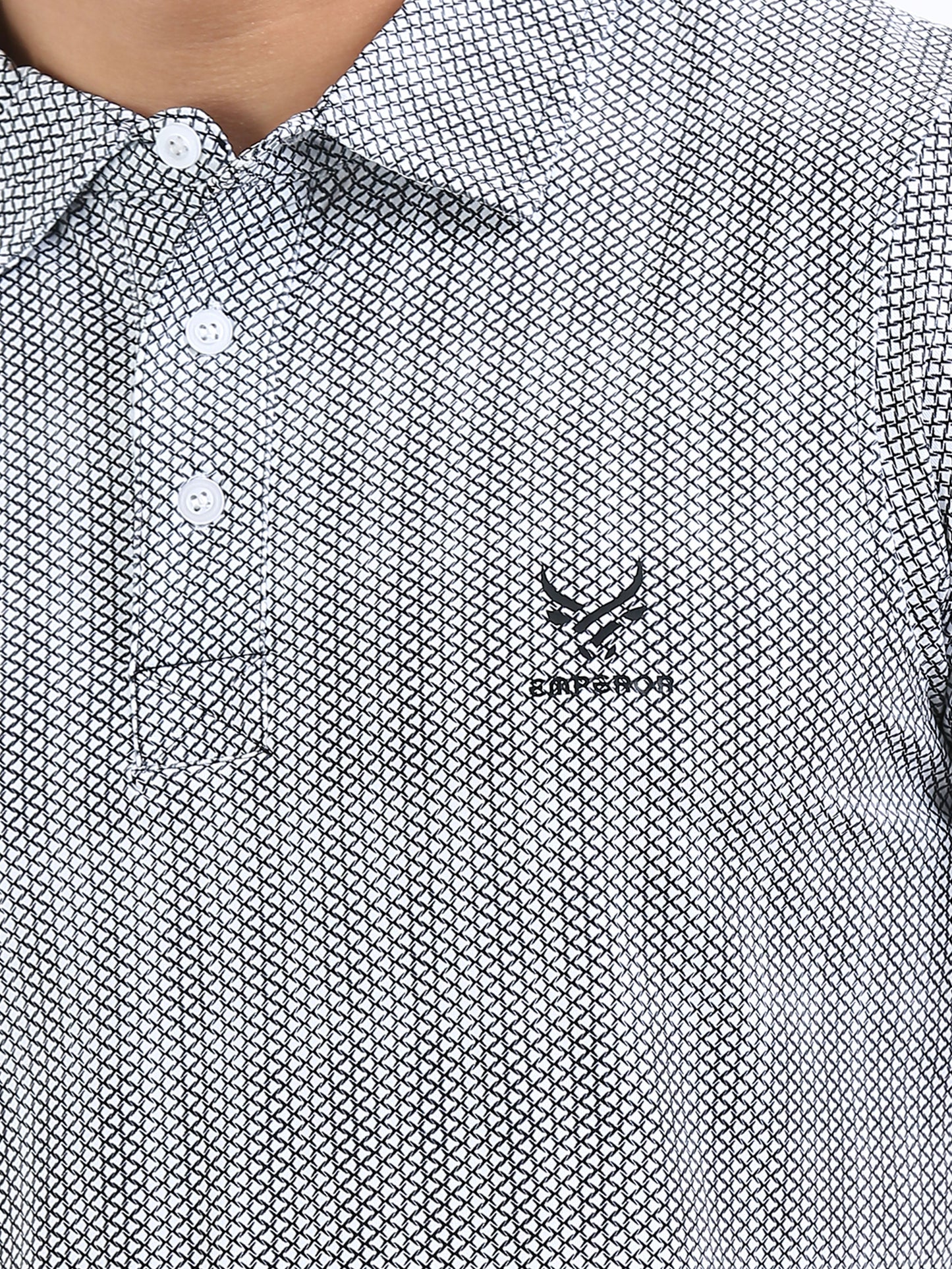 Men’s Metallic Arrow Textured Polo T-Shirt