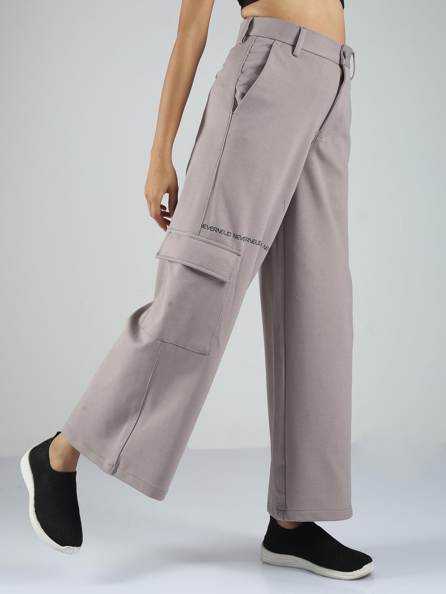 Women Flare Pants- Stone