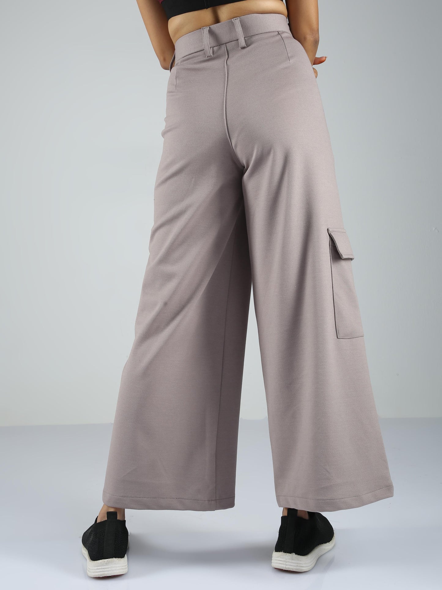 Women Flare Pants- Stone