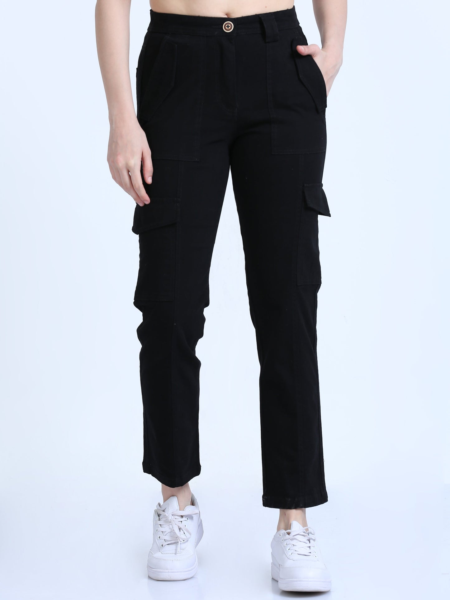 Women Bolsillo Cargo-Black