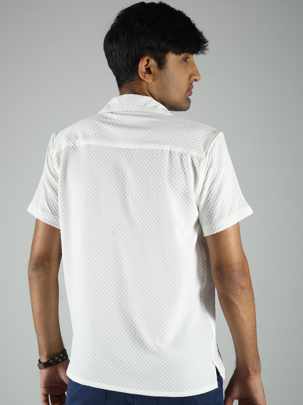 Men Sunflower Baggy Shirt - White