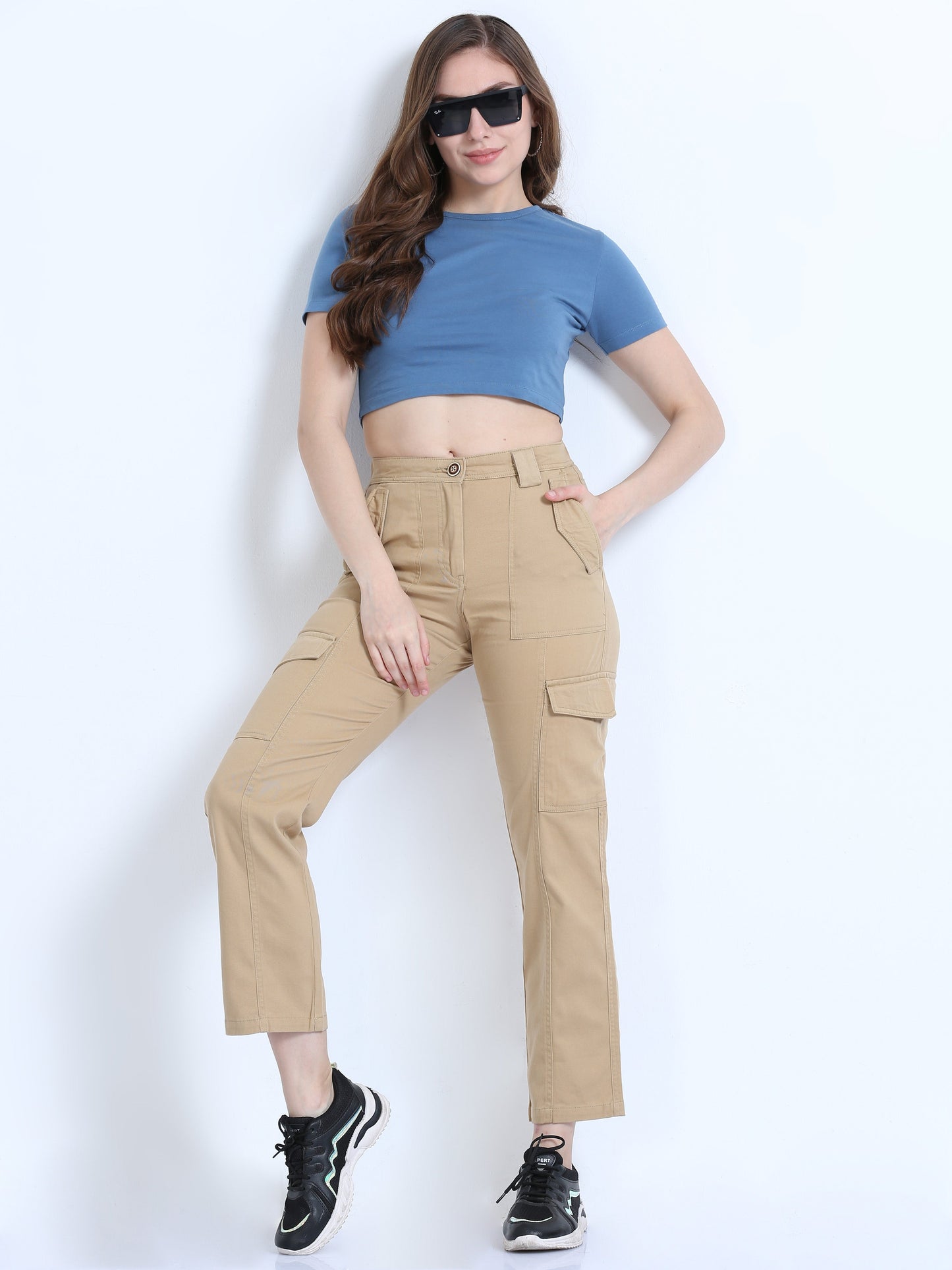 Women Bolsillo Cargo-khaki