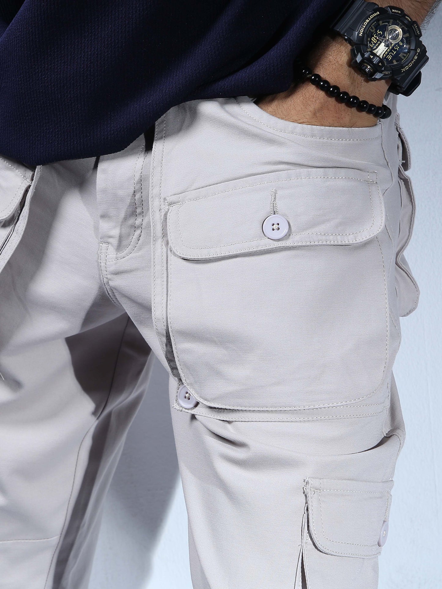 Men Biscuit Hip Hop Baggy Cargo