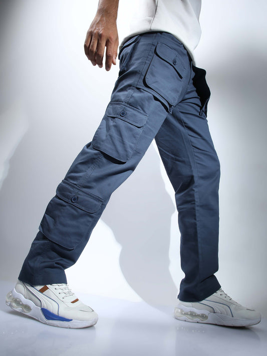 Men Aqua Hip Hop Baggy Cargo
