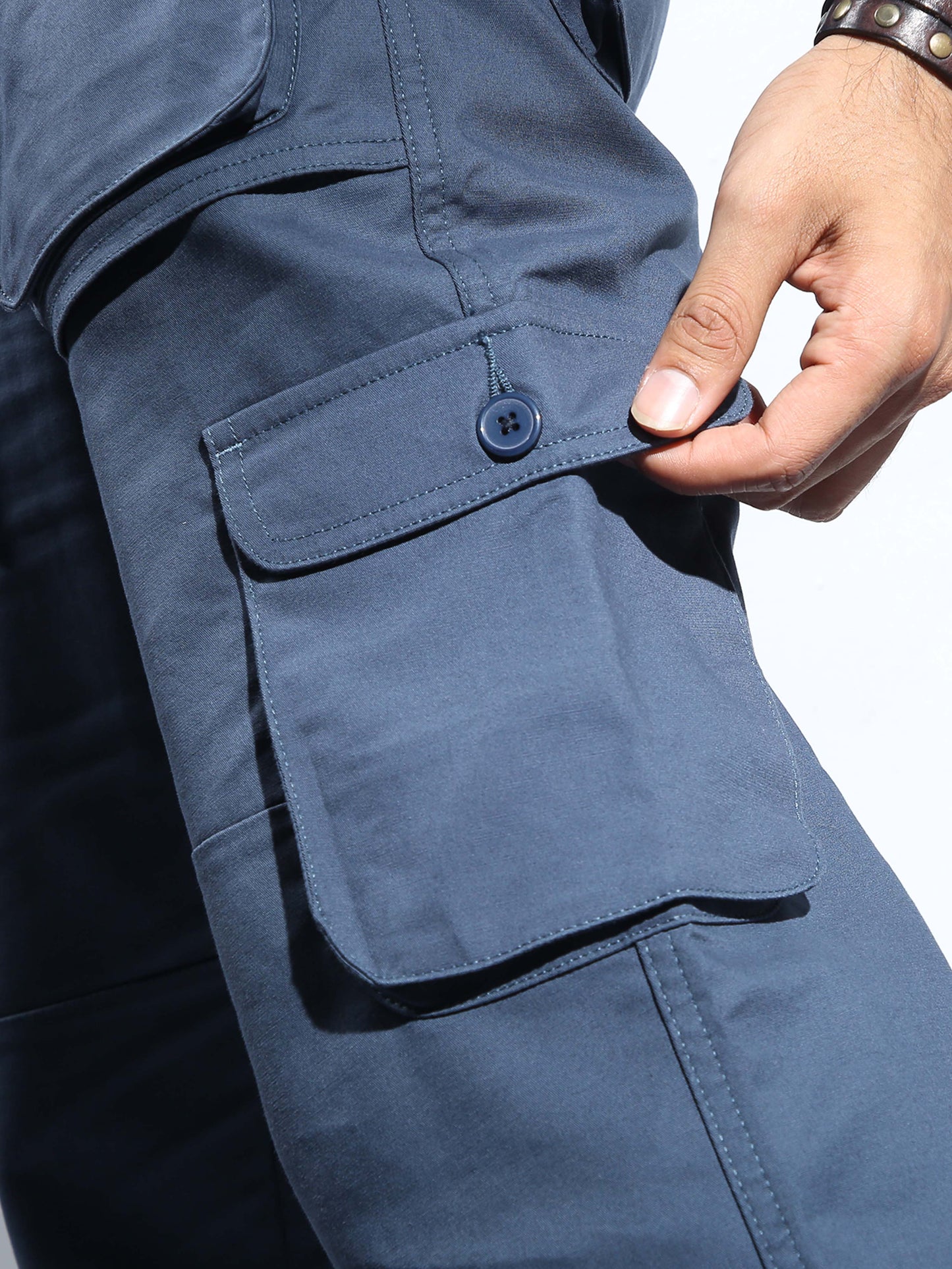 Men Aqua Hip Hop Baggy Cargo