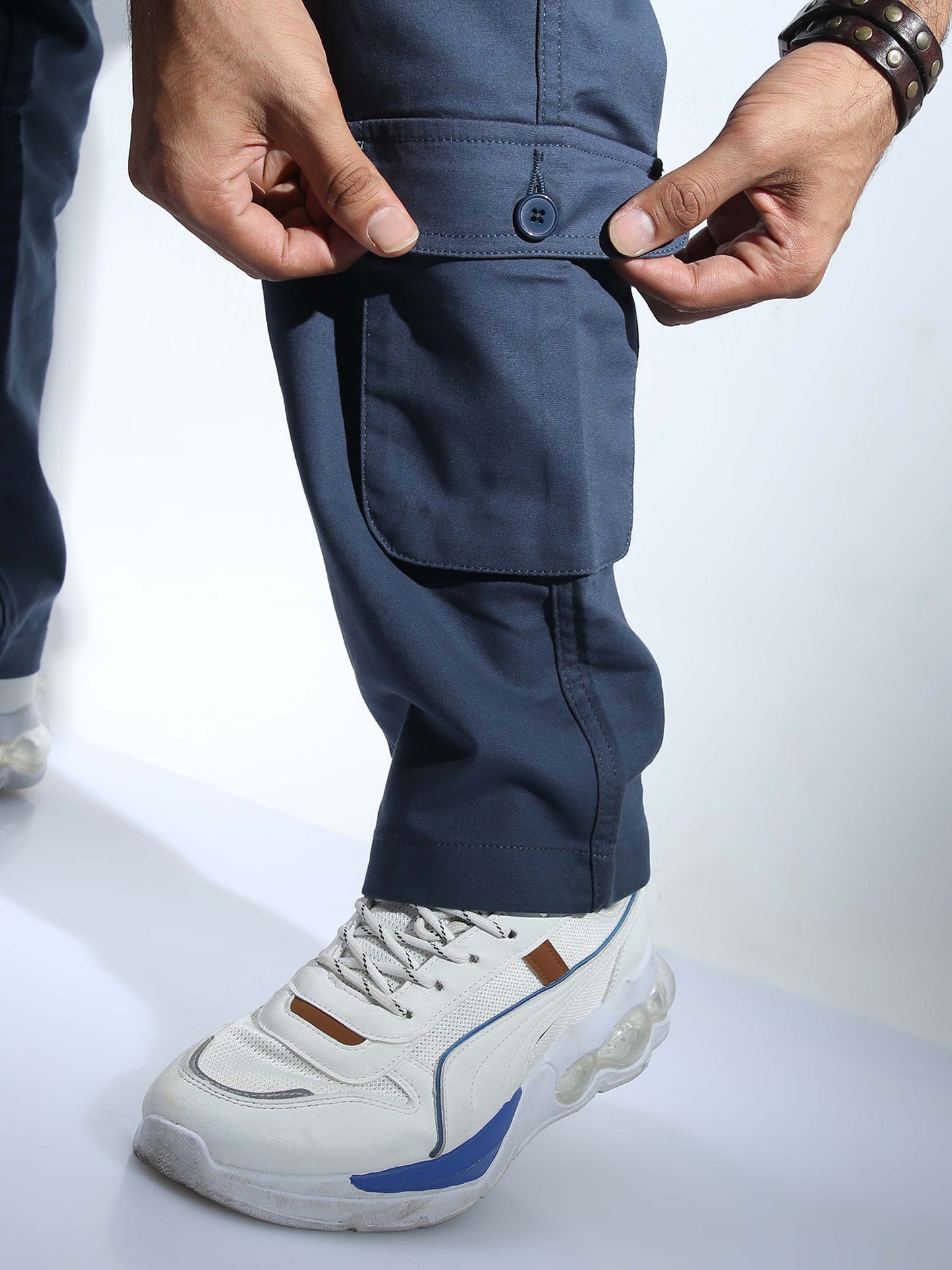 Men Aqua Hip Hop Baggy Cargo