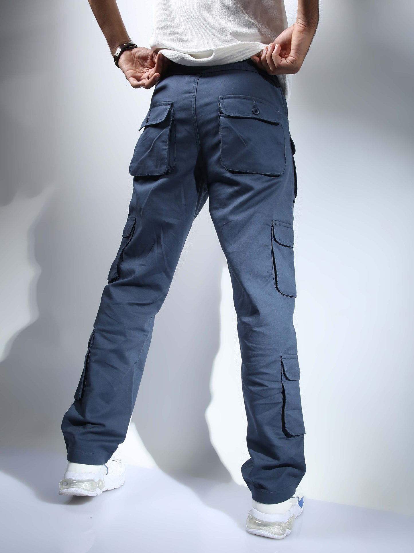 Men Aqua Hip Hop Baggy Cargo