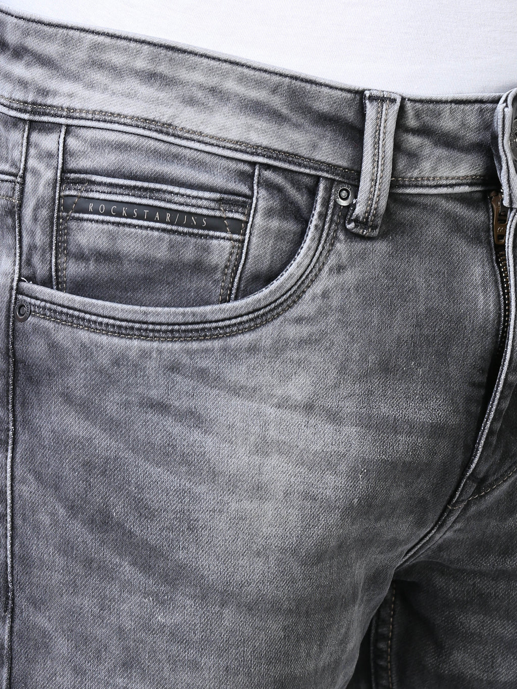 Ankle Fit Jeans- Ash Grey