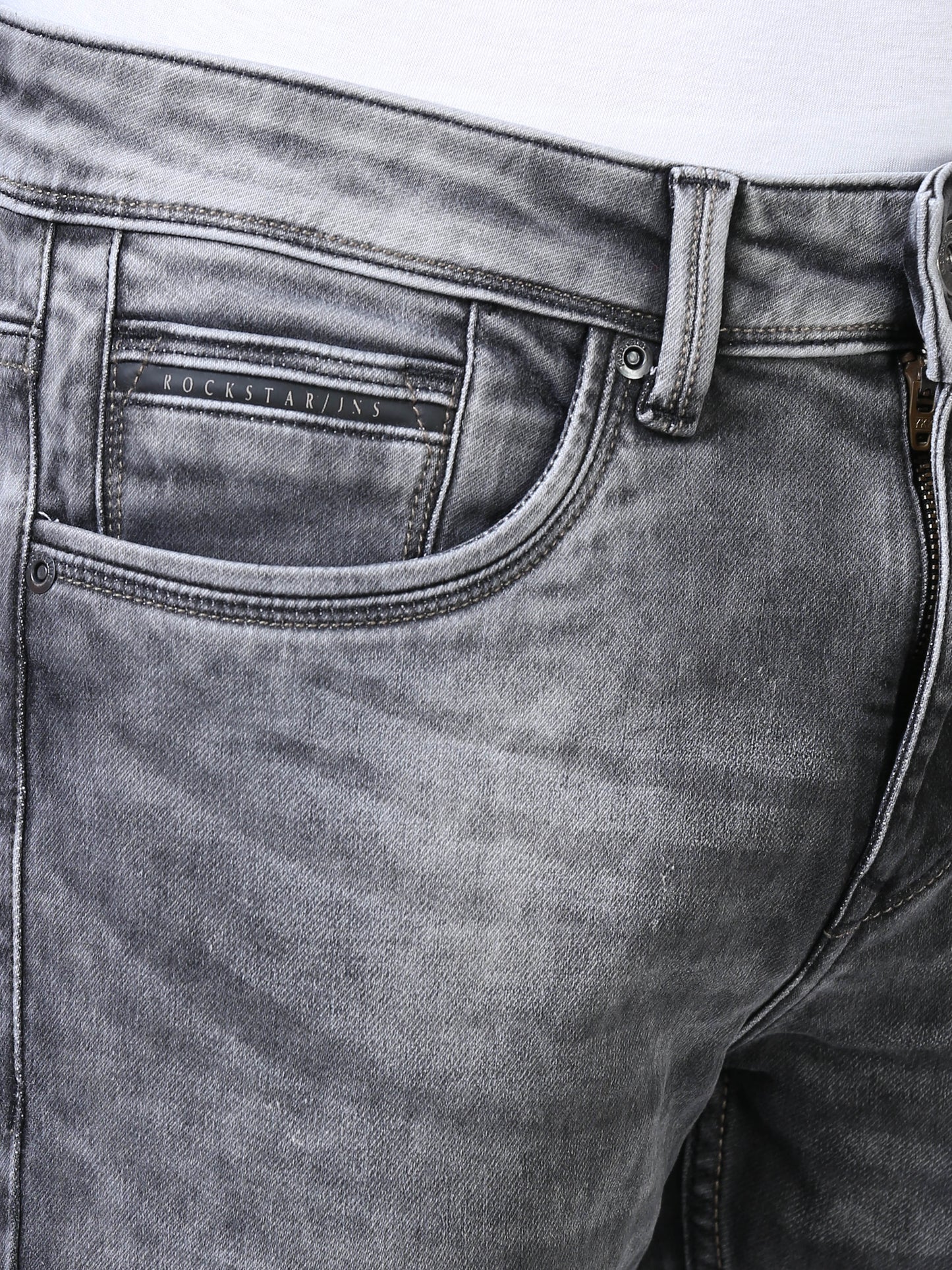 Ankle Fit Jeans- Ash Grey