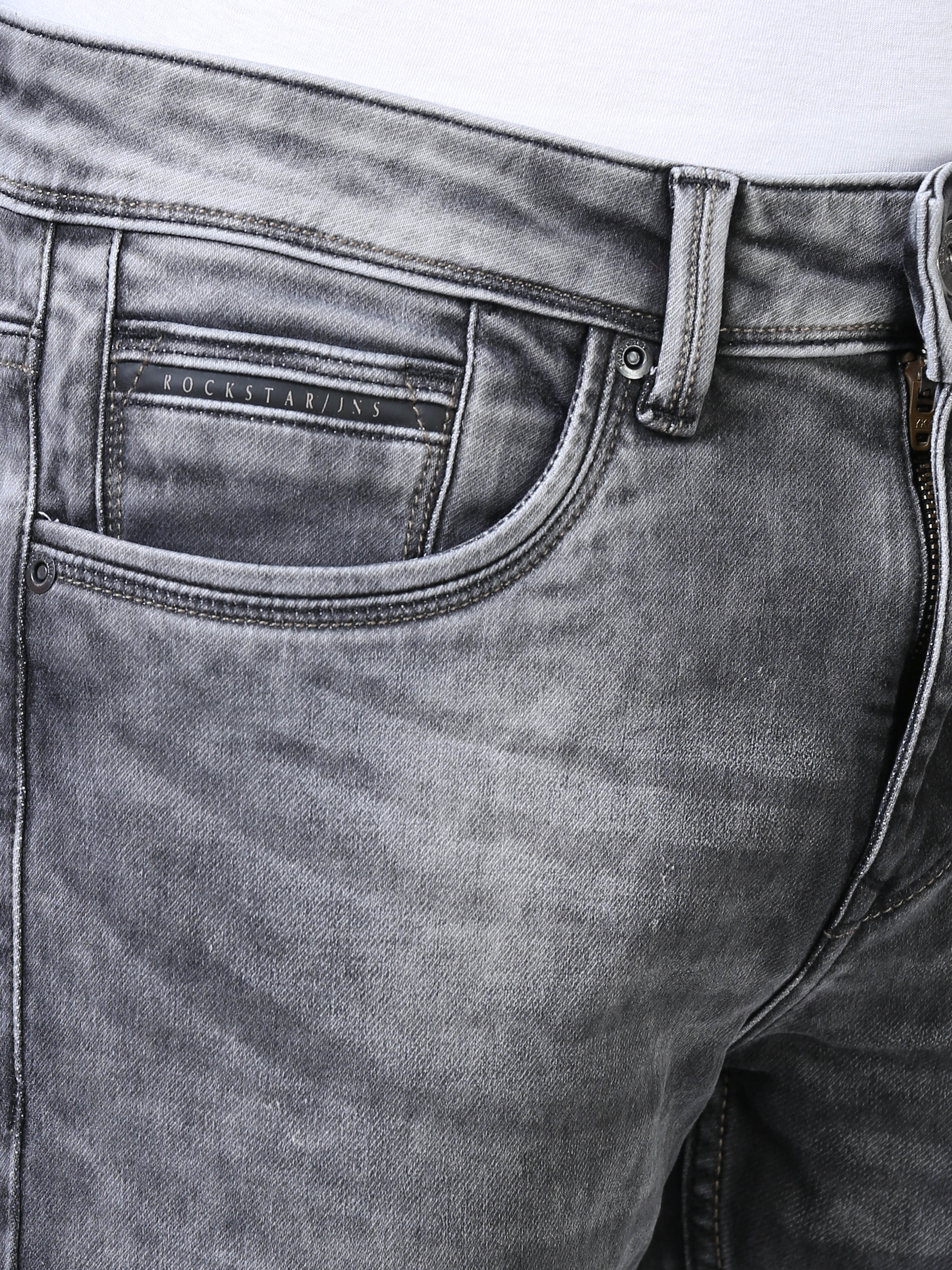 Ankle Fit Jeans- Ash Grey