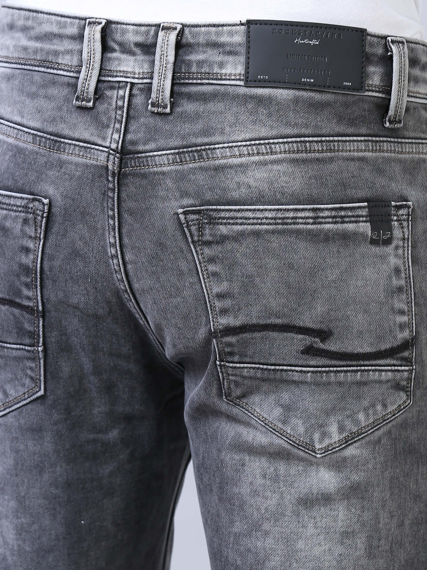 Ankle Fit Jeans- Ash Grey