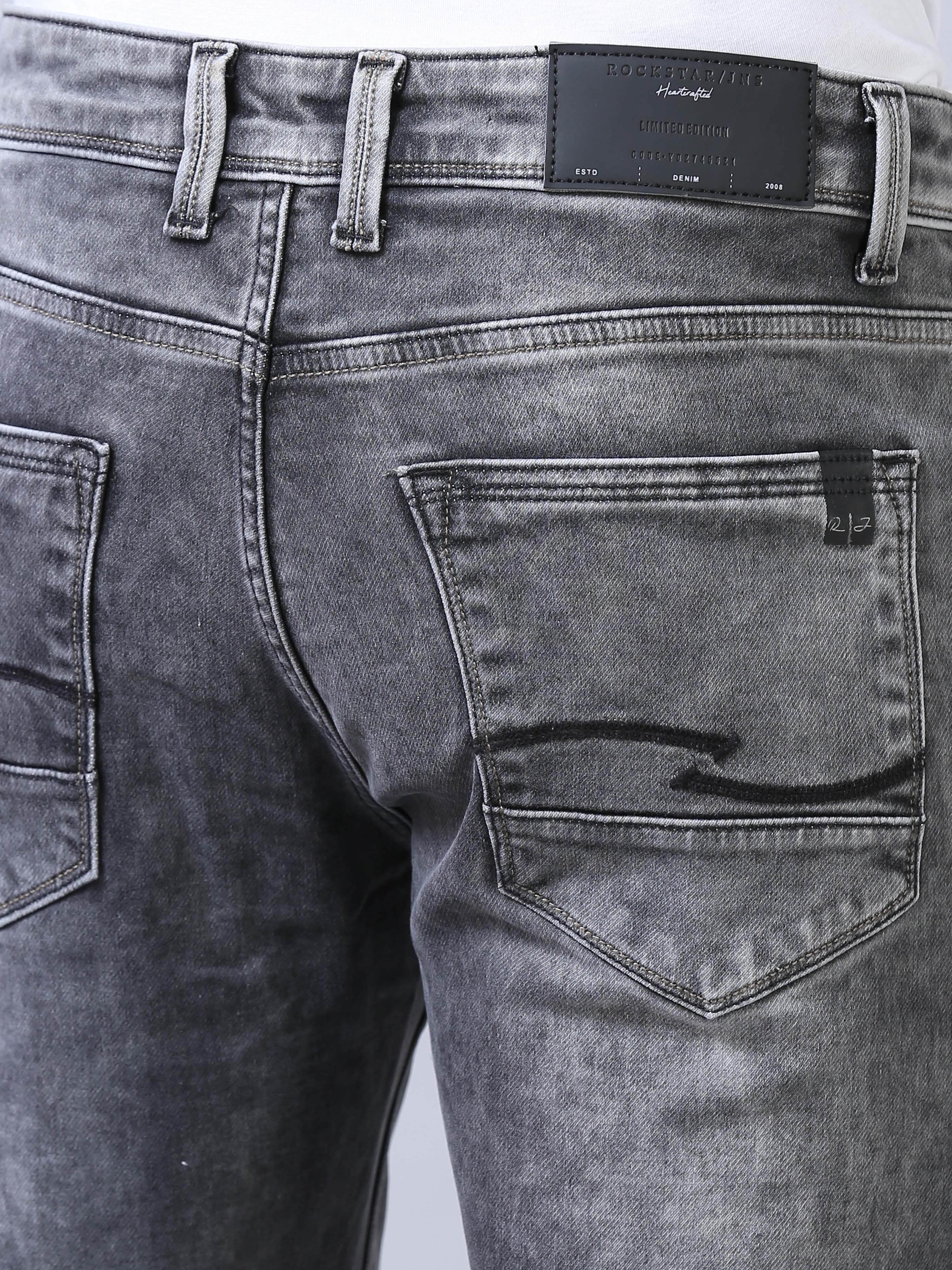 Ankle Fit Jeans- Ash Grey