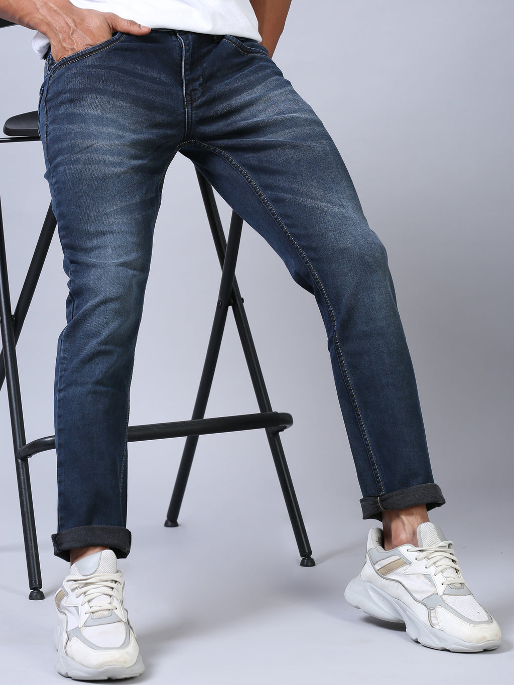 Ankle Fit Jeans- Indigo