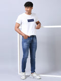 Ankle Fit Jeans- Stonewash Blue