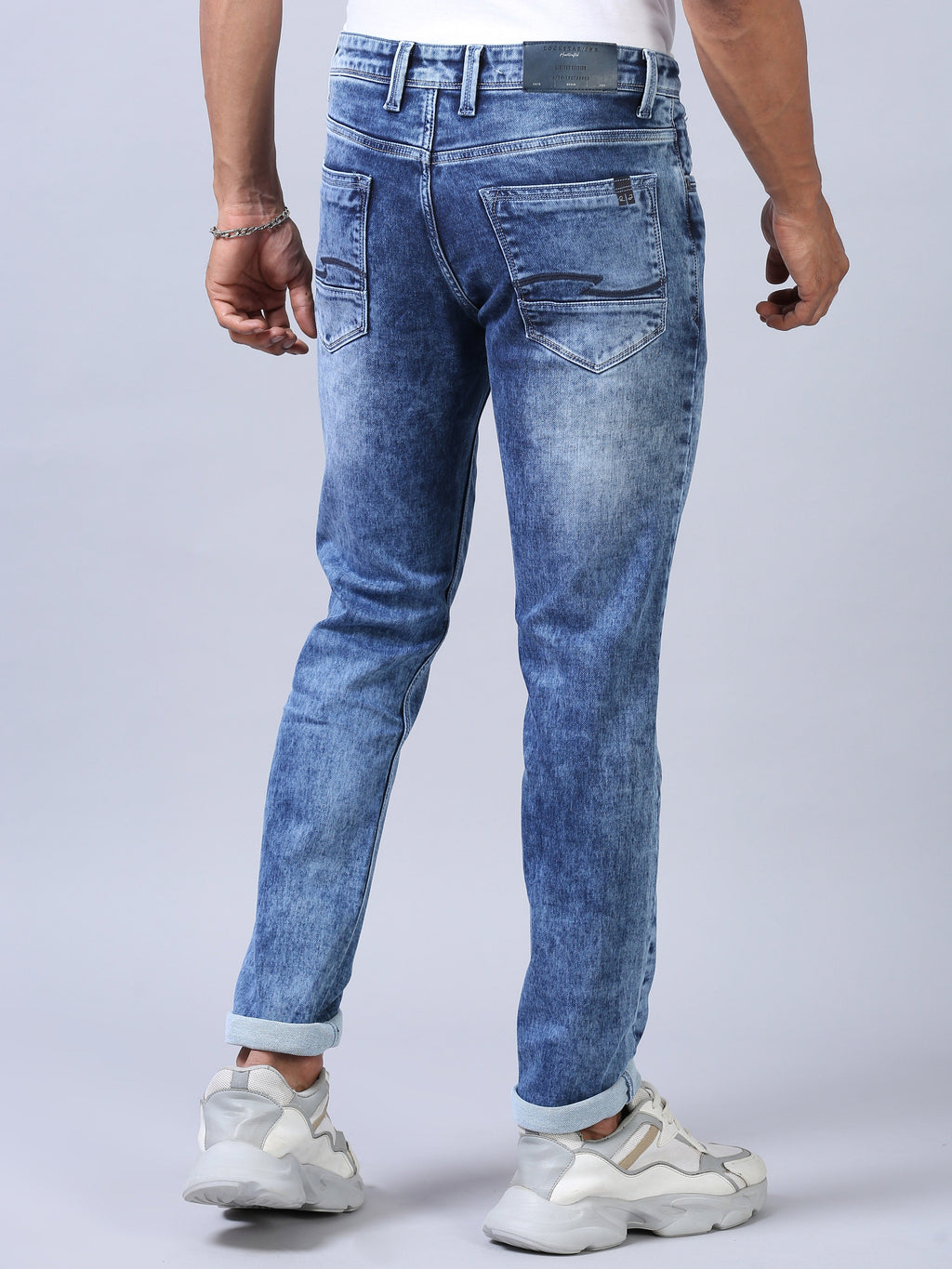 Distressed Denim- Faded Blue