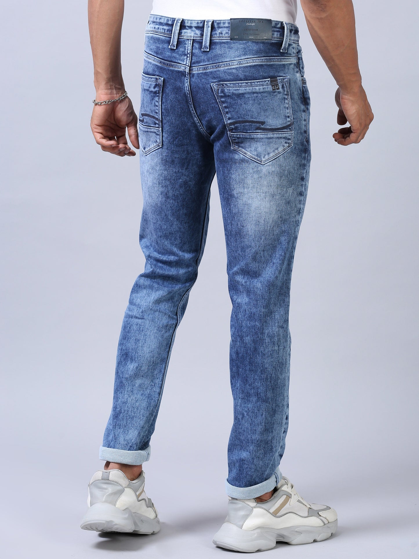 Distressed Denim- Faded Blue