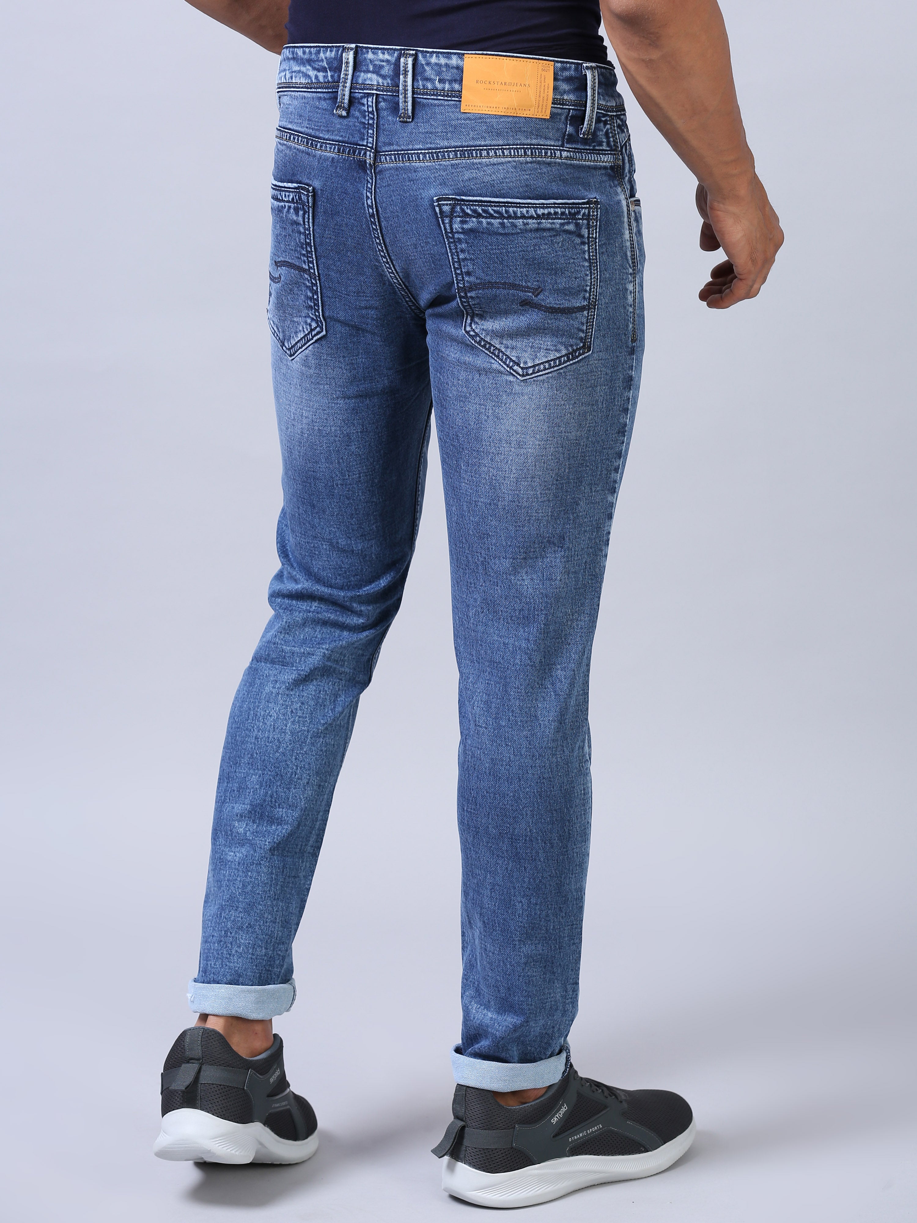Ankle Fit Jeans- Powder Blue