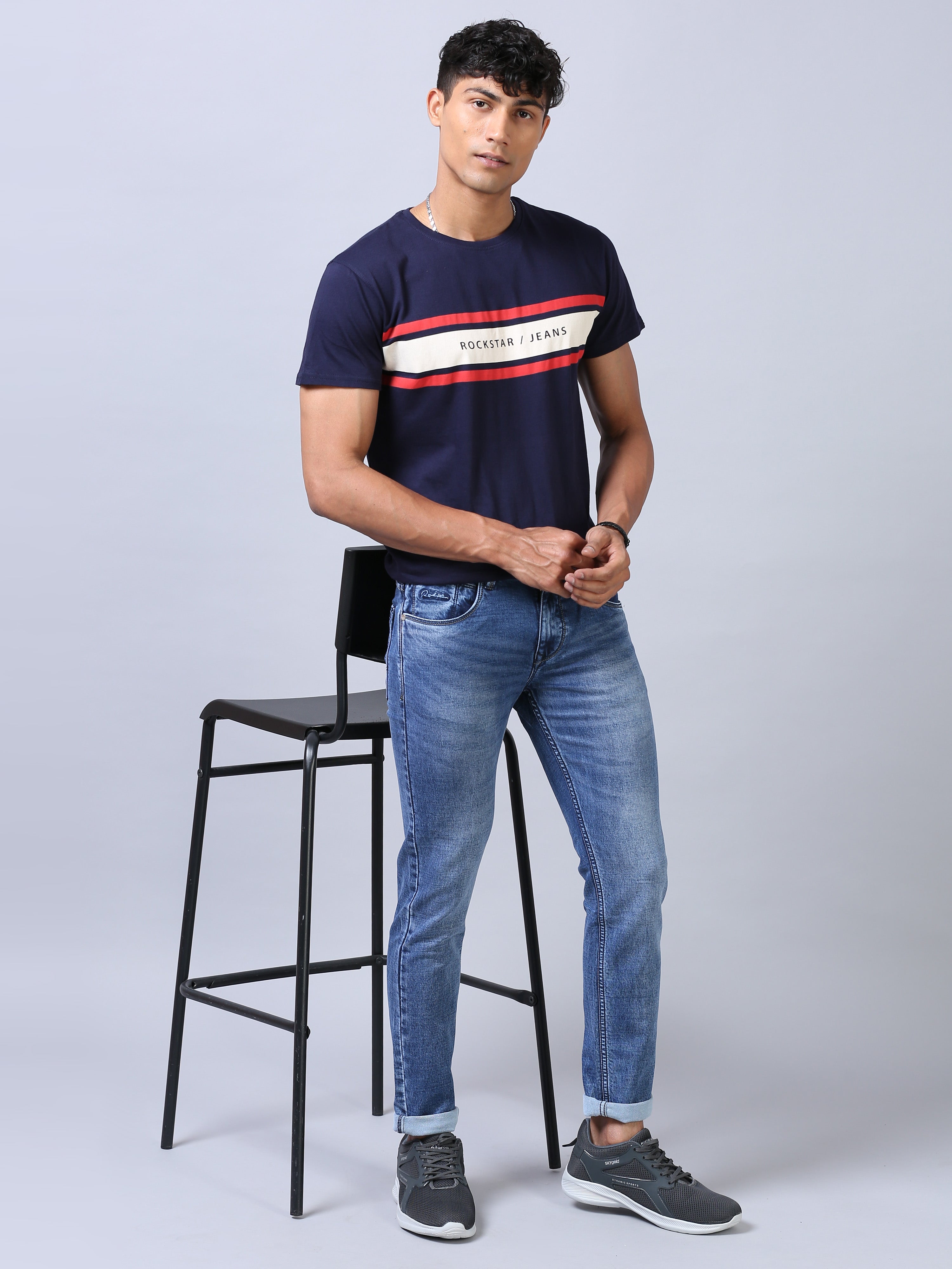 Ankle Fit Jeans- Powder Blue