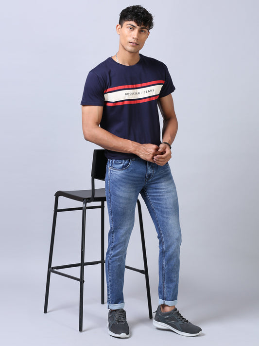 Ankle Fit Jeans- Powder Blue