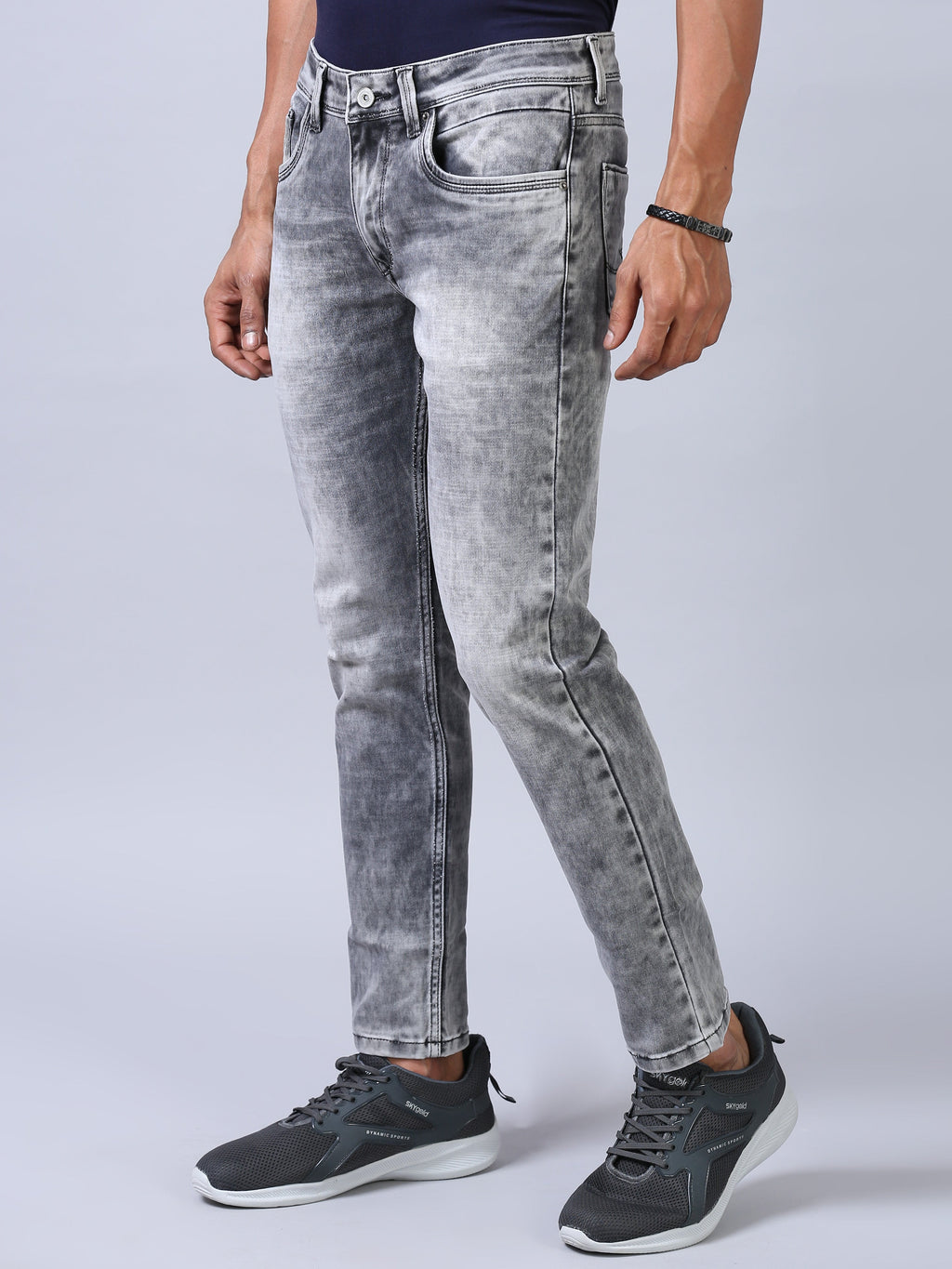 Ankle Fit Jeans - Smoke Grey