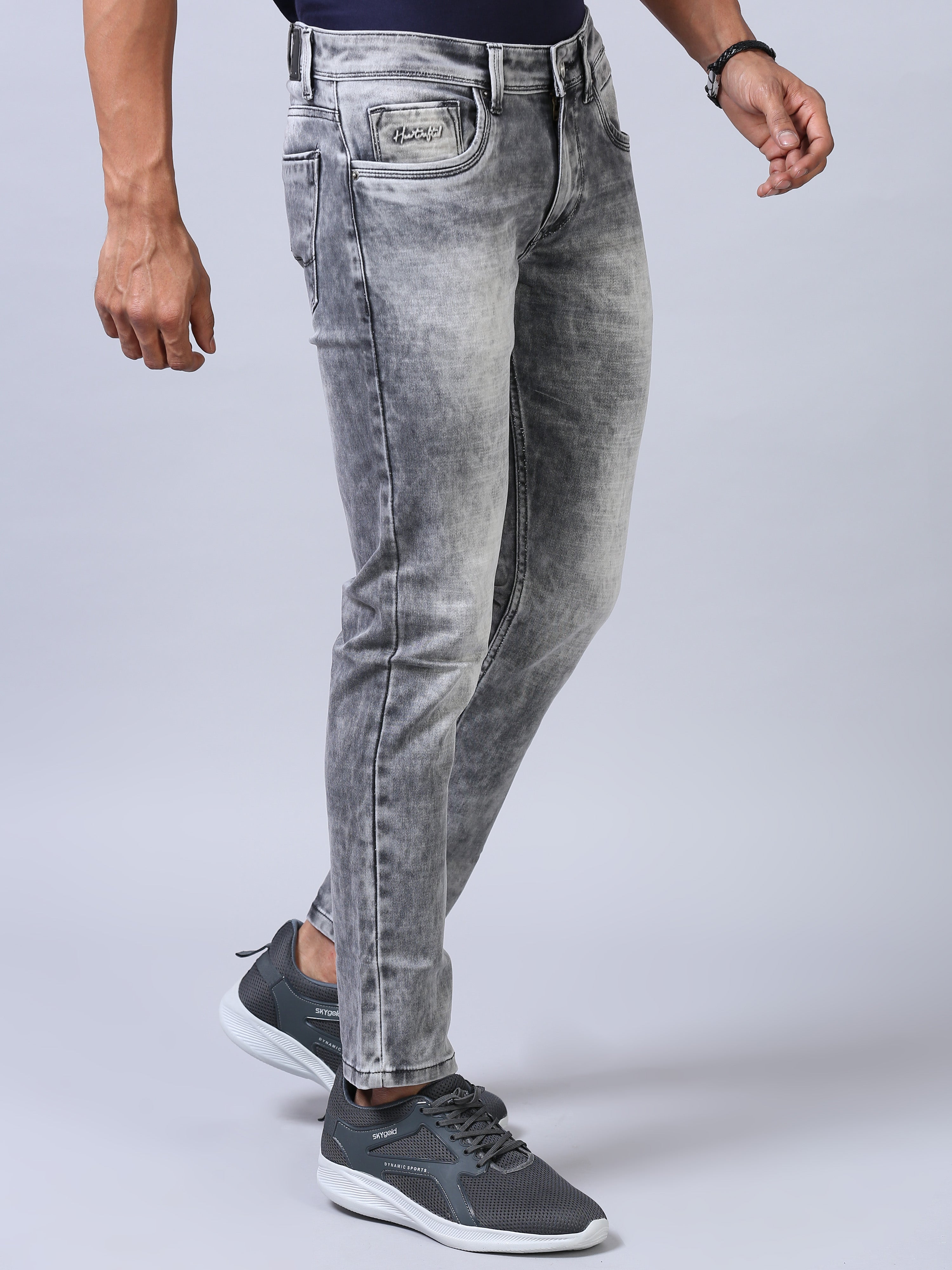 Ankle Fit Jeans - Smoke Grey