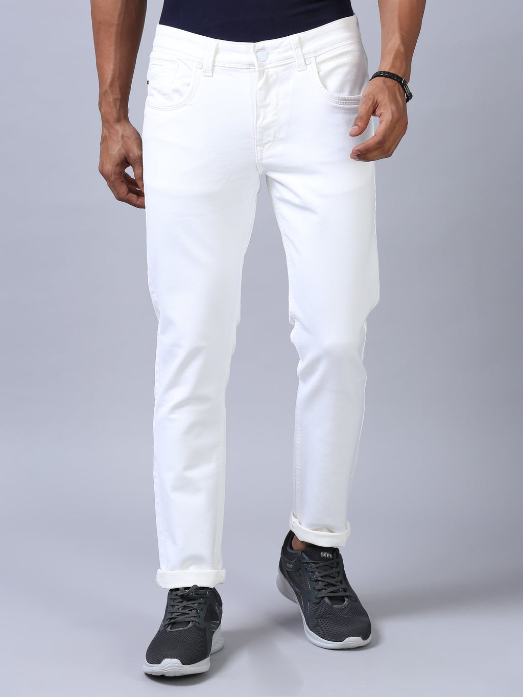 Ankle Fit Jeans - White