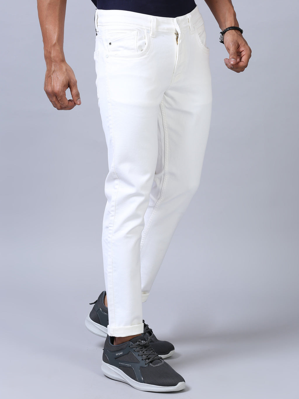 Ankle Fit Jeans - White