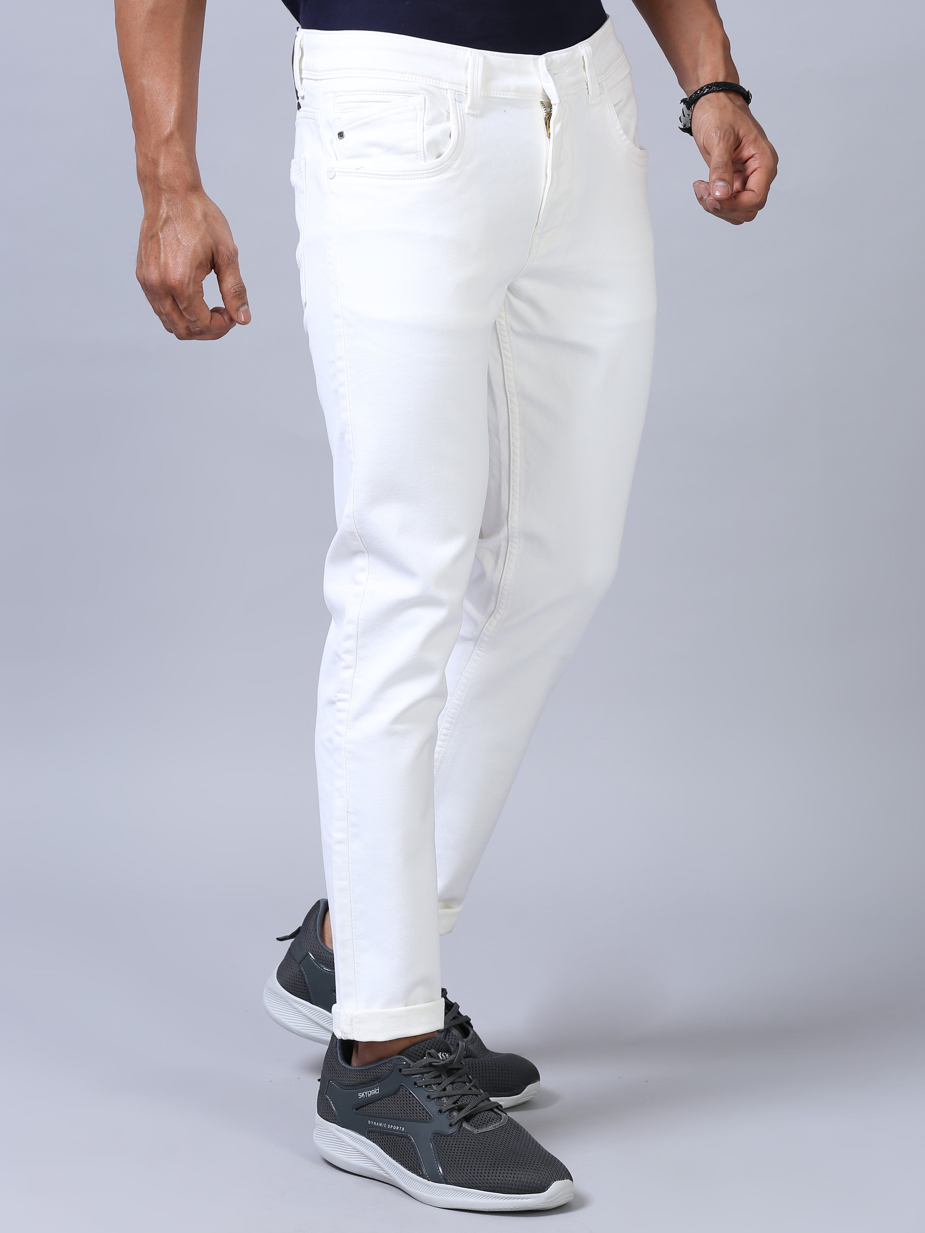 Ankle Fit Jeans - White
