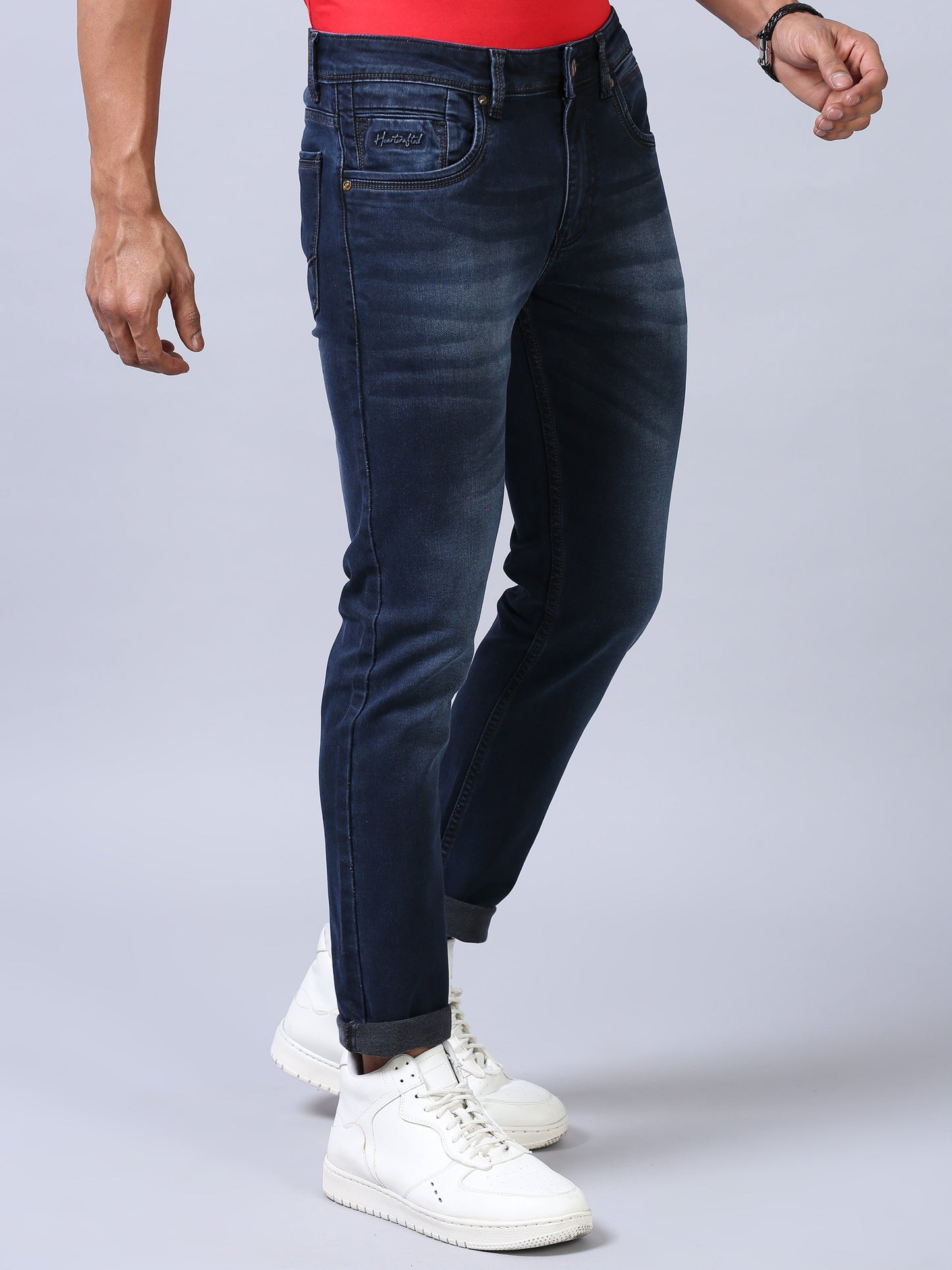 Ankle Fit Jeans - Dark Blue
