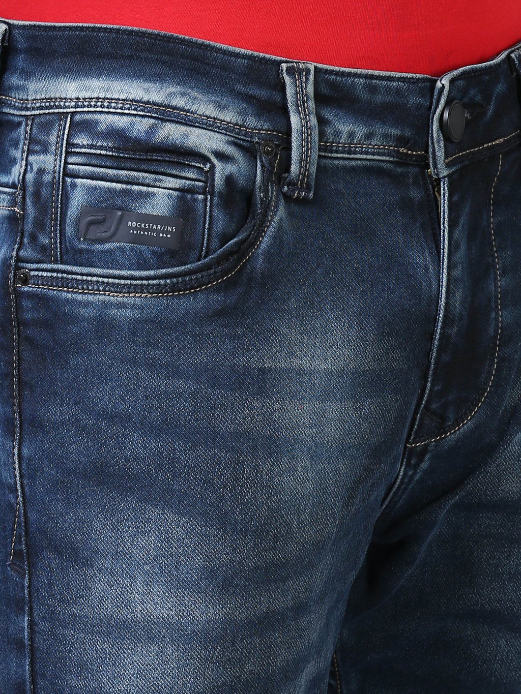 Ankle Fit Jeans - Steel Blue