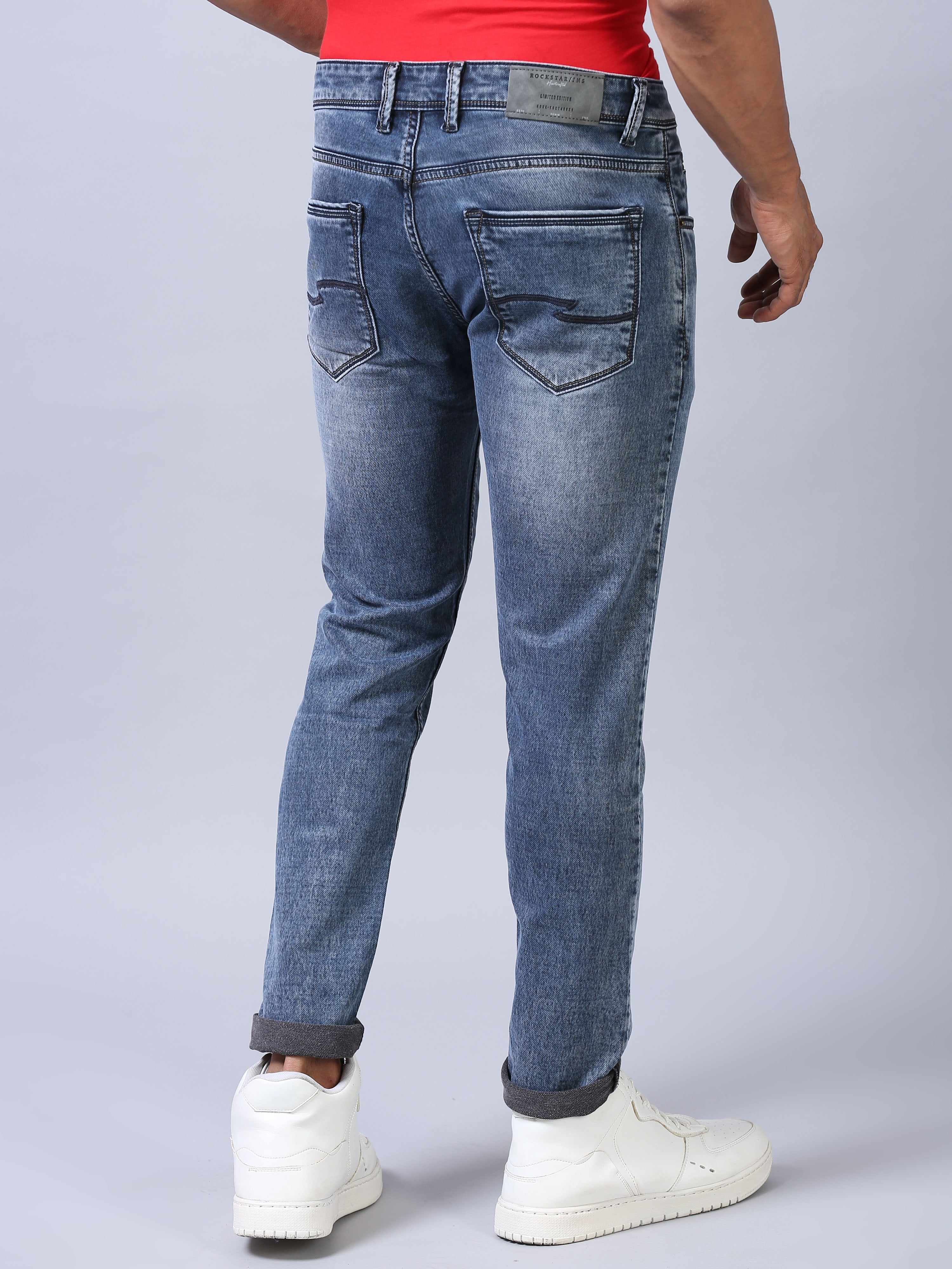 Ankle Fit Jeans - Greyish Blue