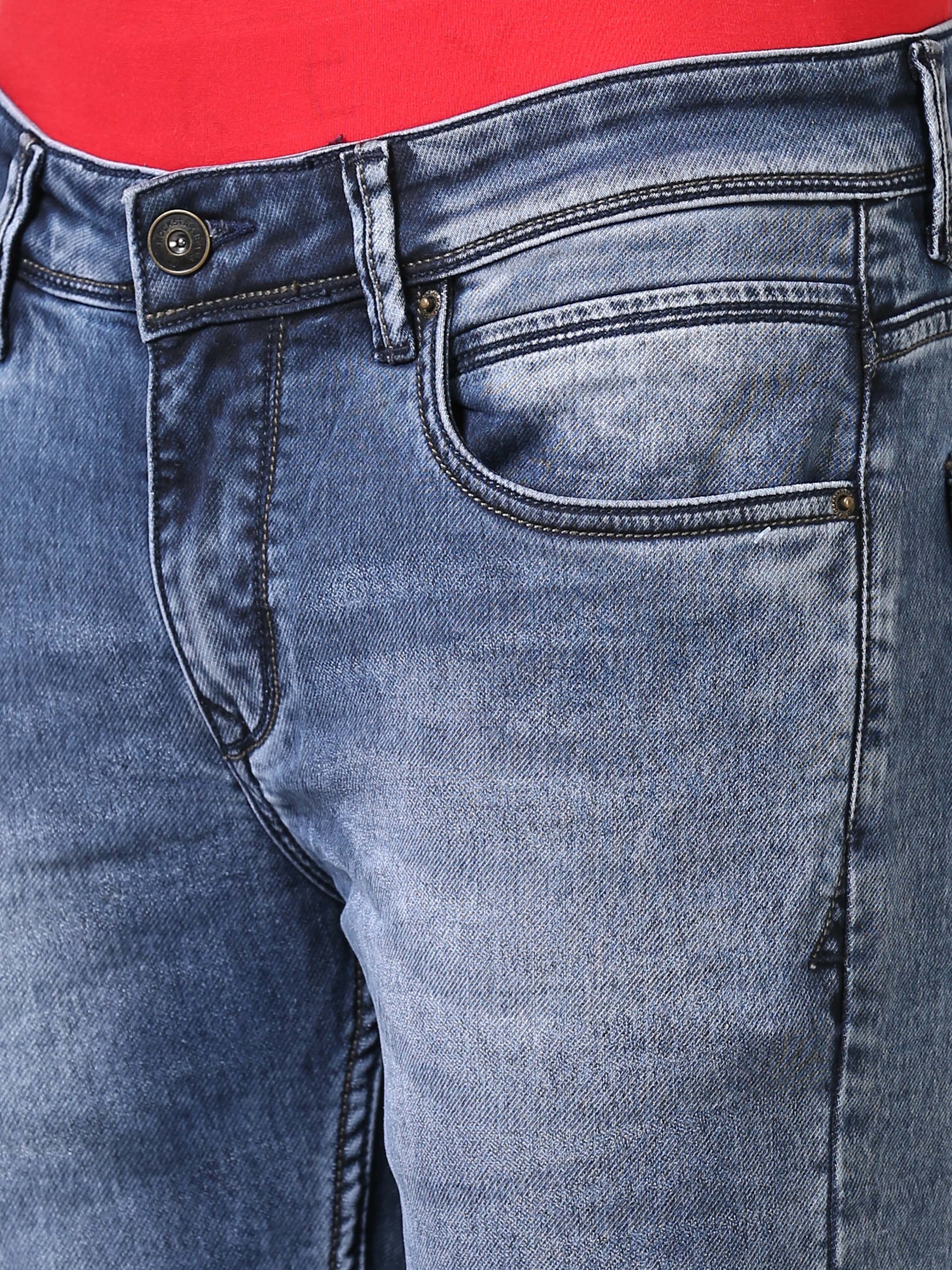 Ankle Fit Jeans - Greyish Blue