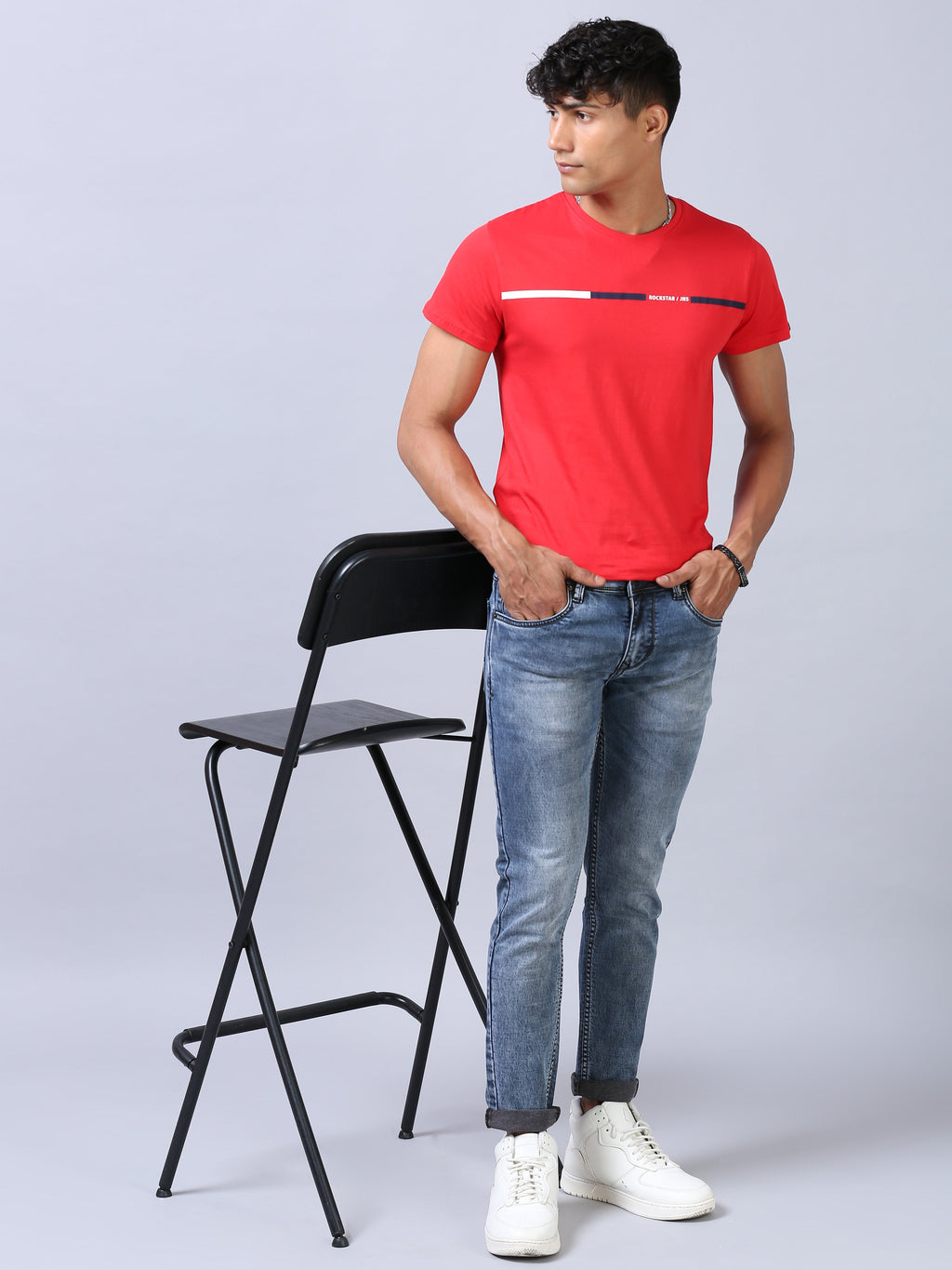 Ankle Fit Jeans - Greyish Blue