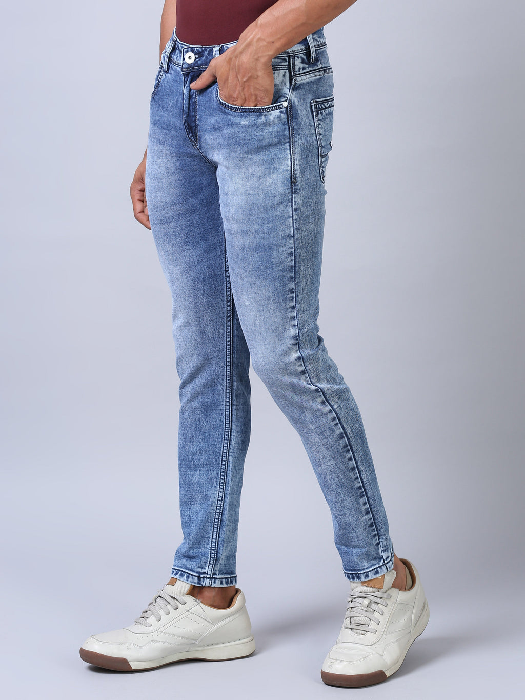 Ankle Fit Jeans - Azure Blue