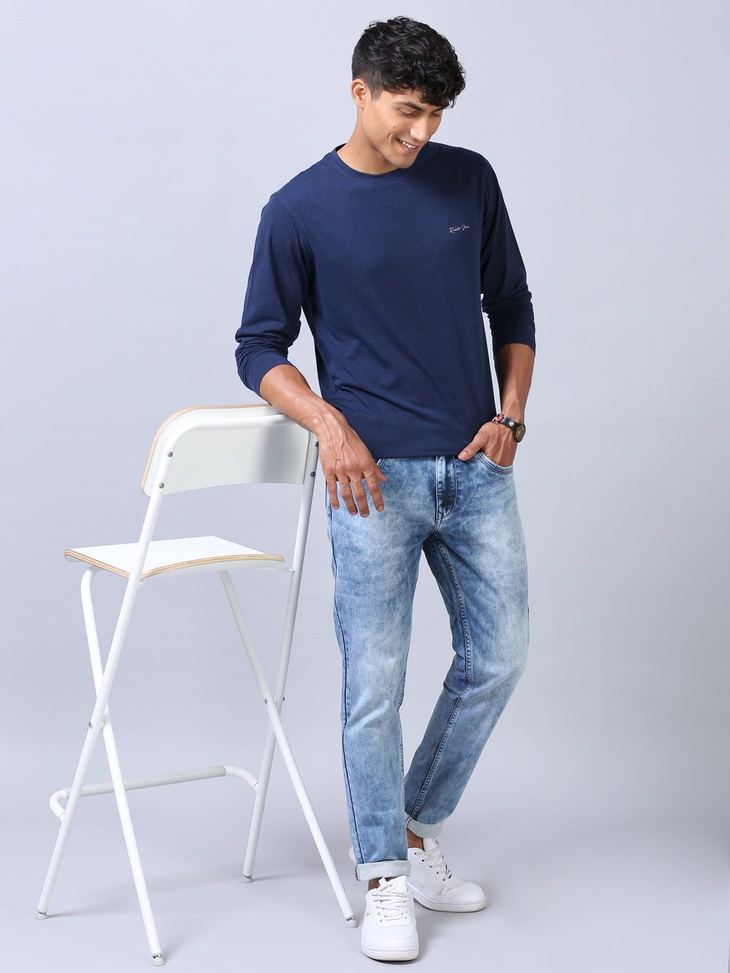 Ankle Fit Jeans - Light Blue