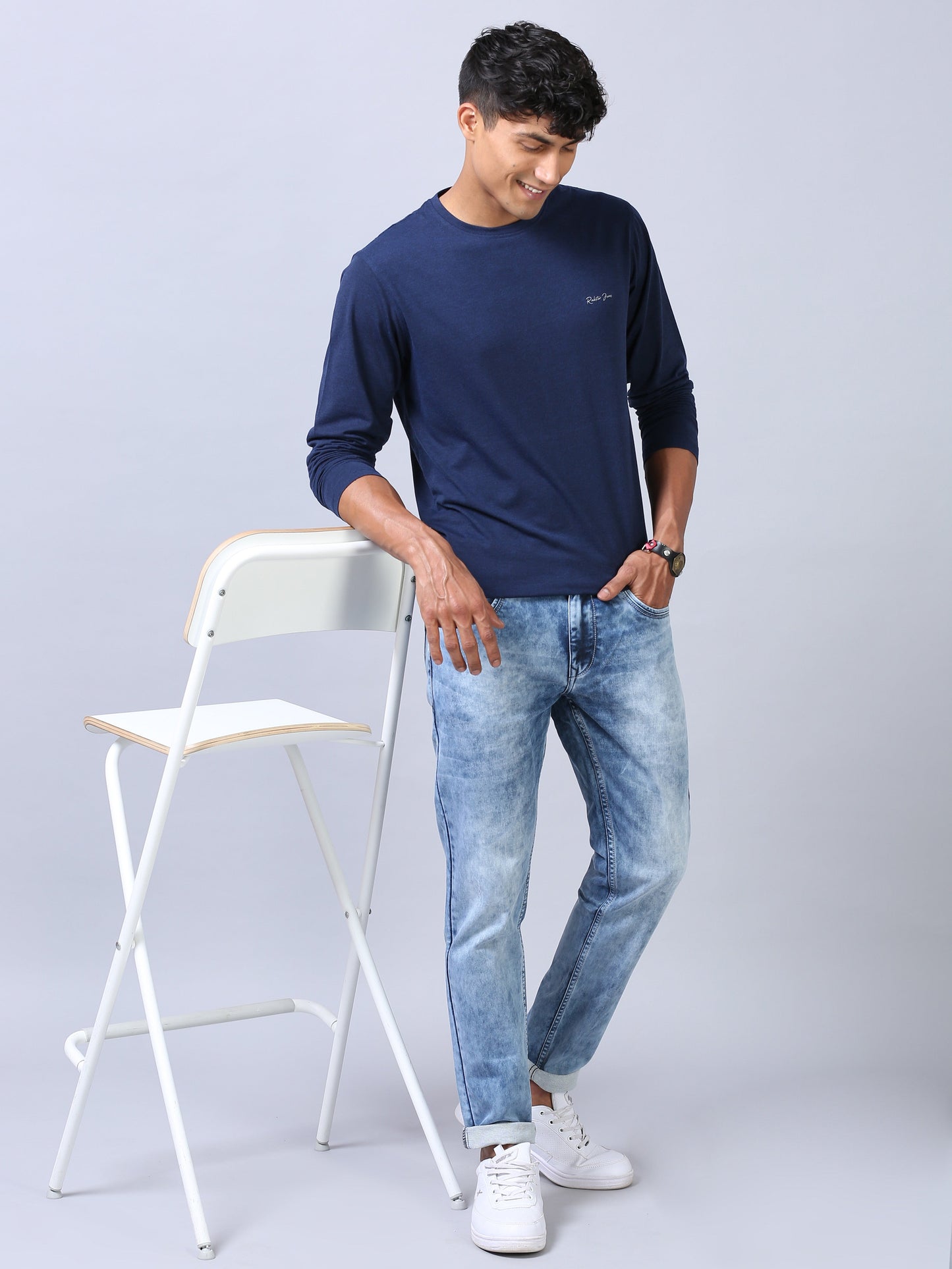 Ankle Fit Jeans - Light Blue