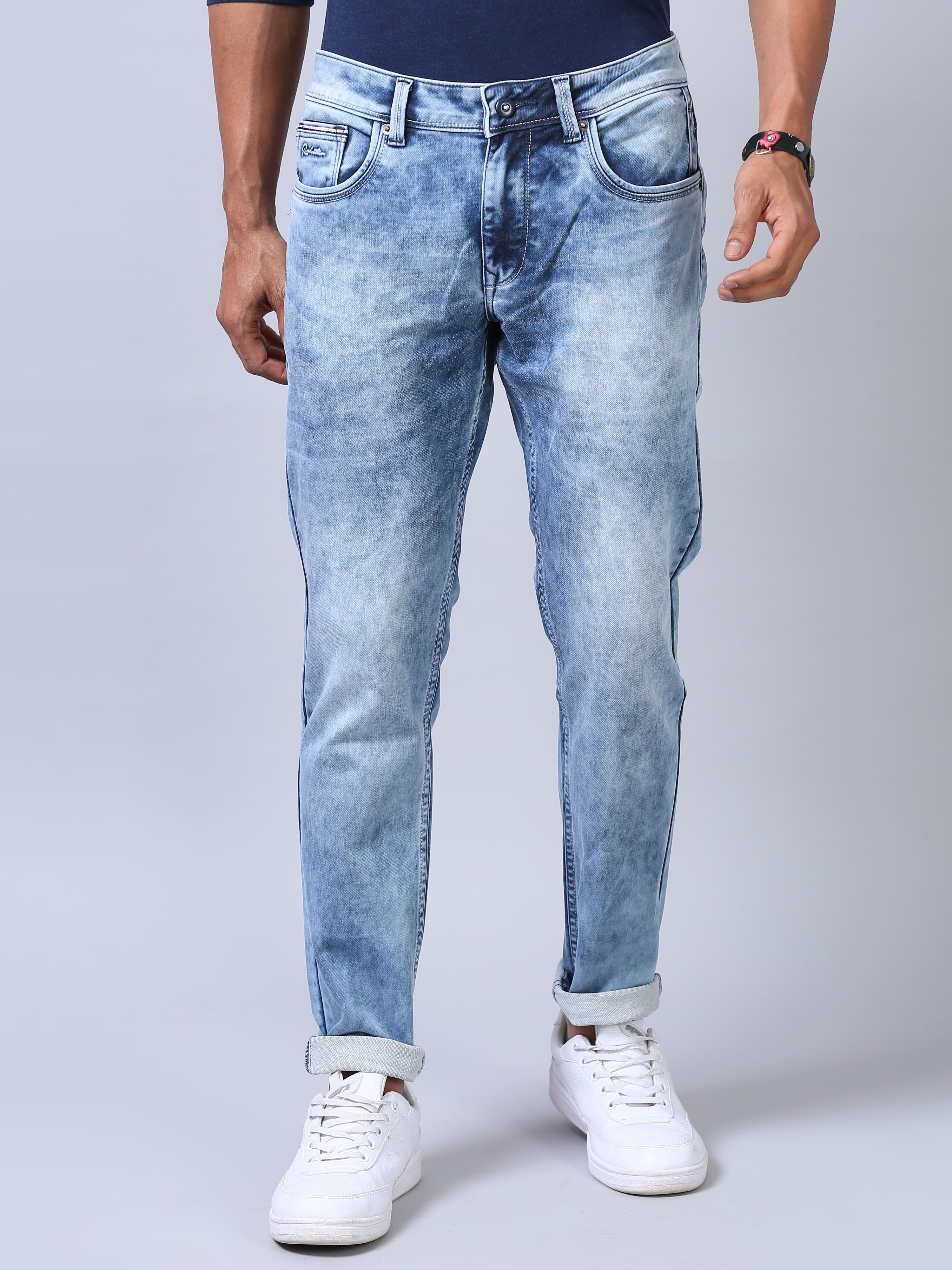 Ankle Fit Jeans - Light Blue