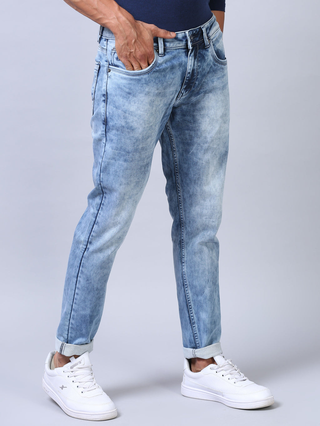 Ankle Fit Jeans - Light Blue