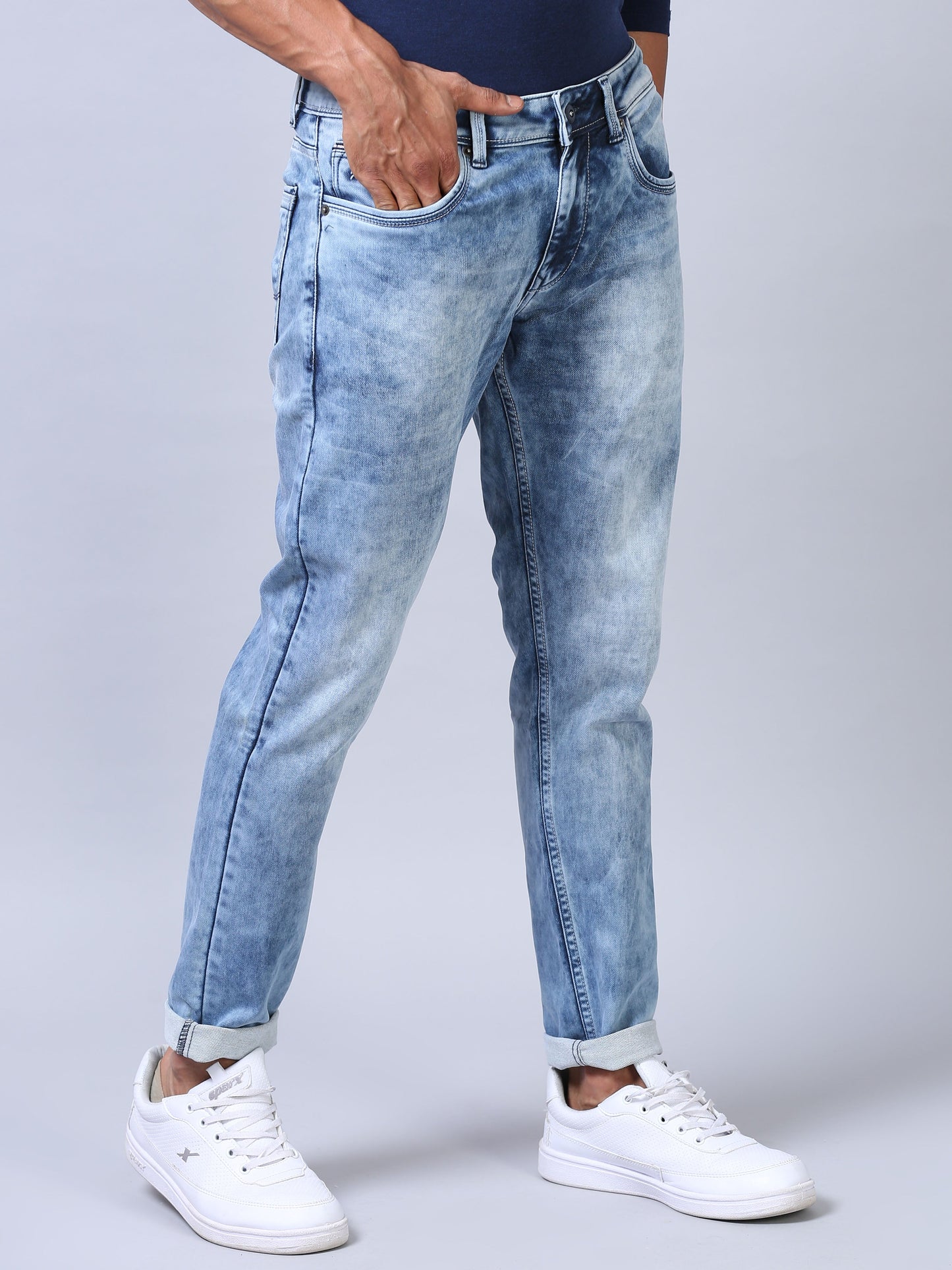 Ankle Fit Jeans - Light Blue