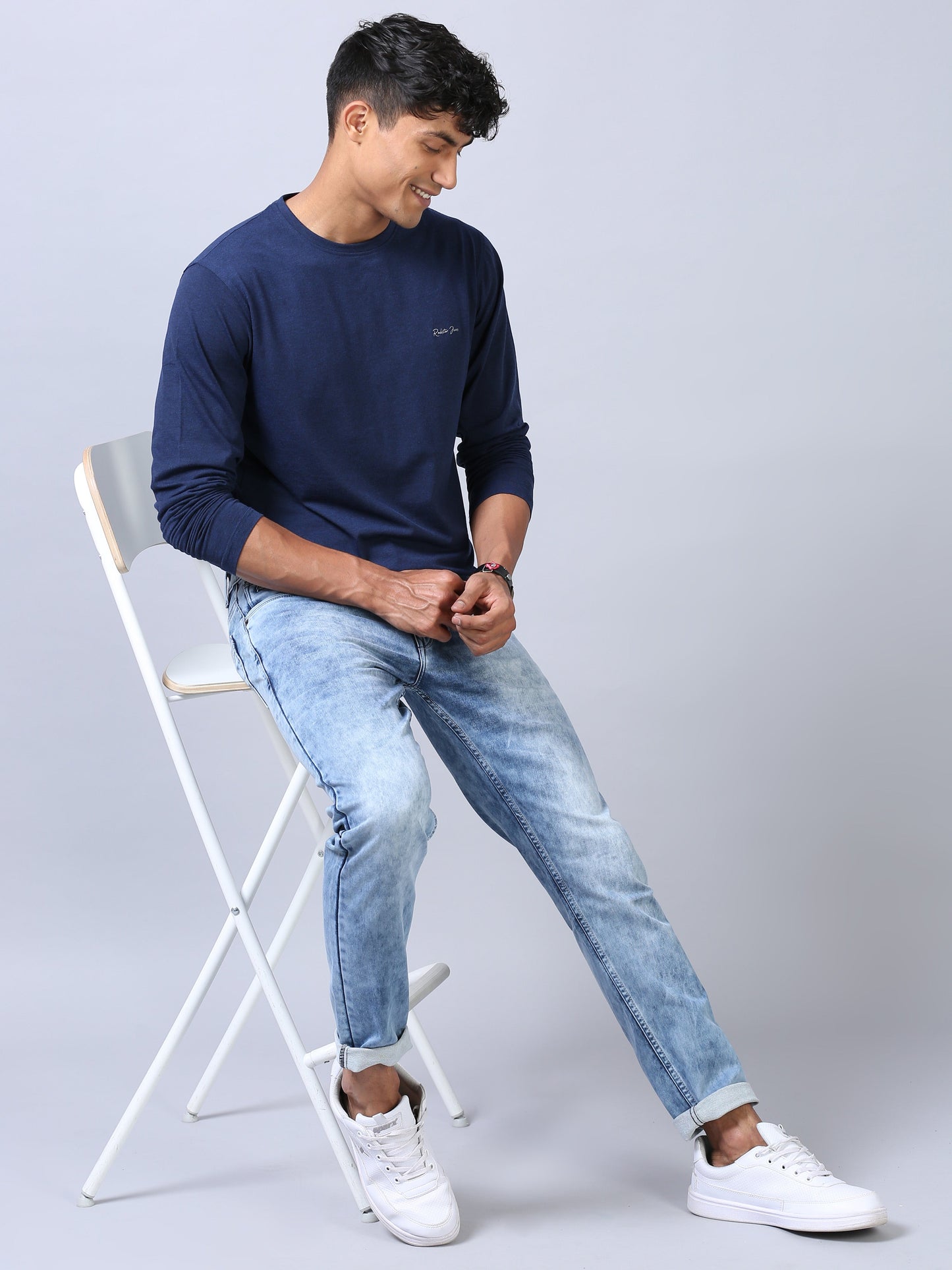 Ankle Fit Jeans - Light Blue