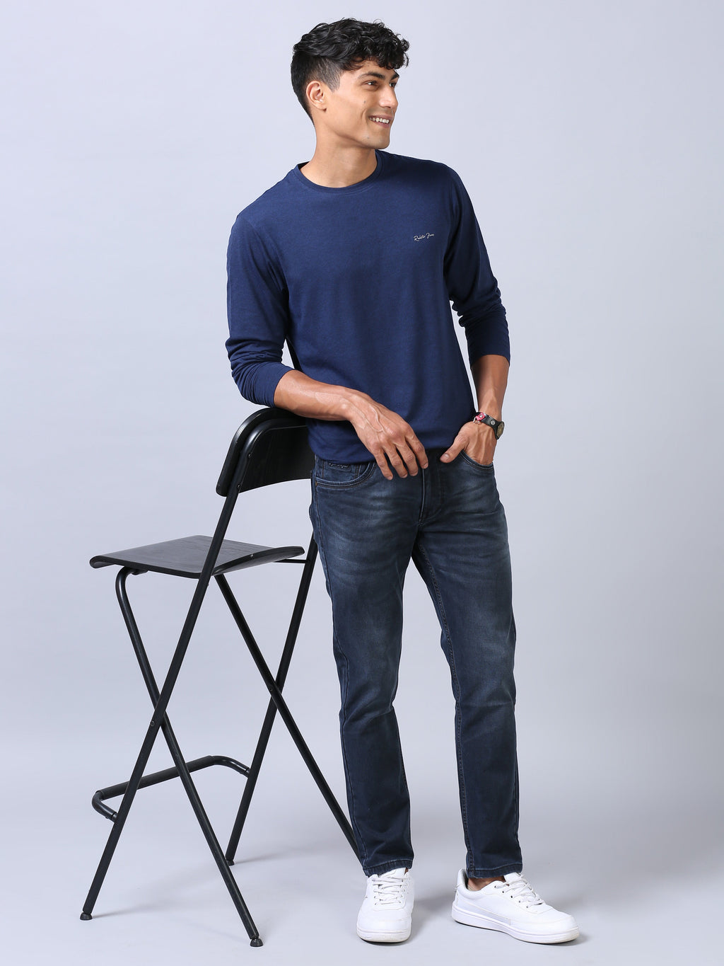 Ankle Fit Jeans - Navy Blue