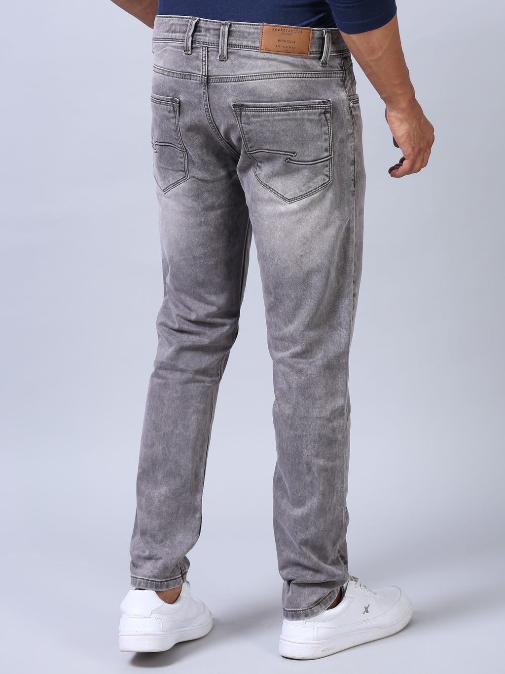 Ankle Fit Jeans - Faded Grey