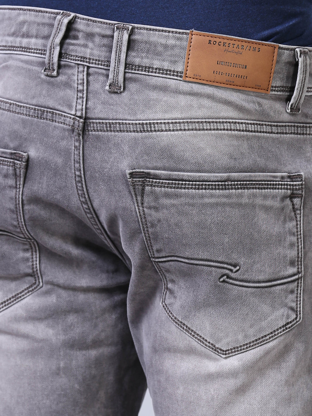 Ankle Fit Jeans - Faded Grey