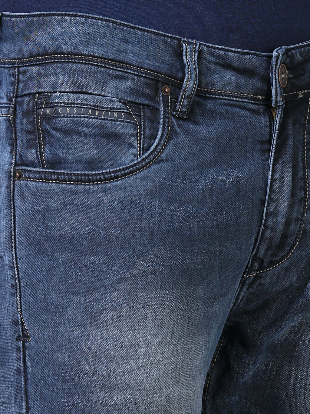 Ankle Fit Jeans - Faded Light Blue