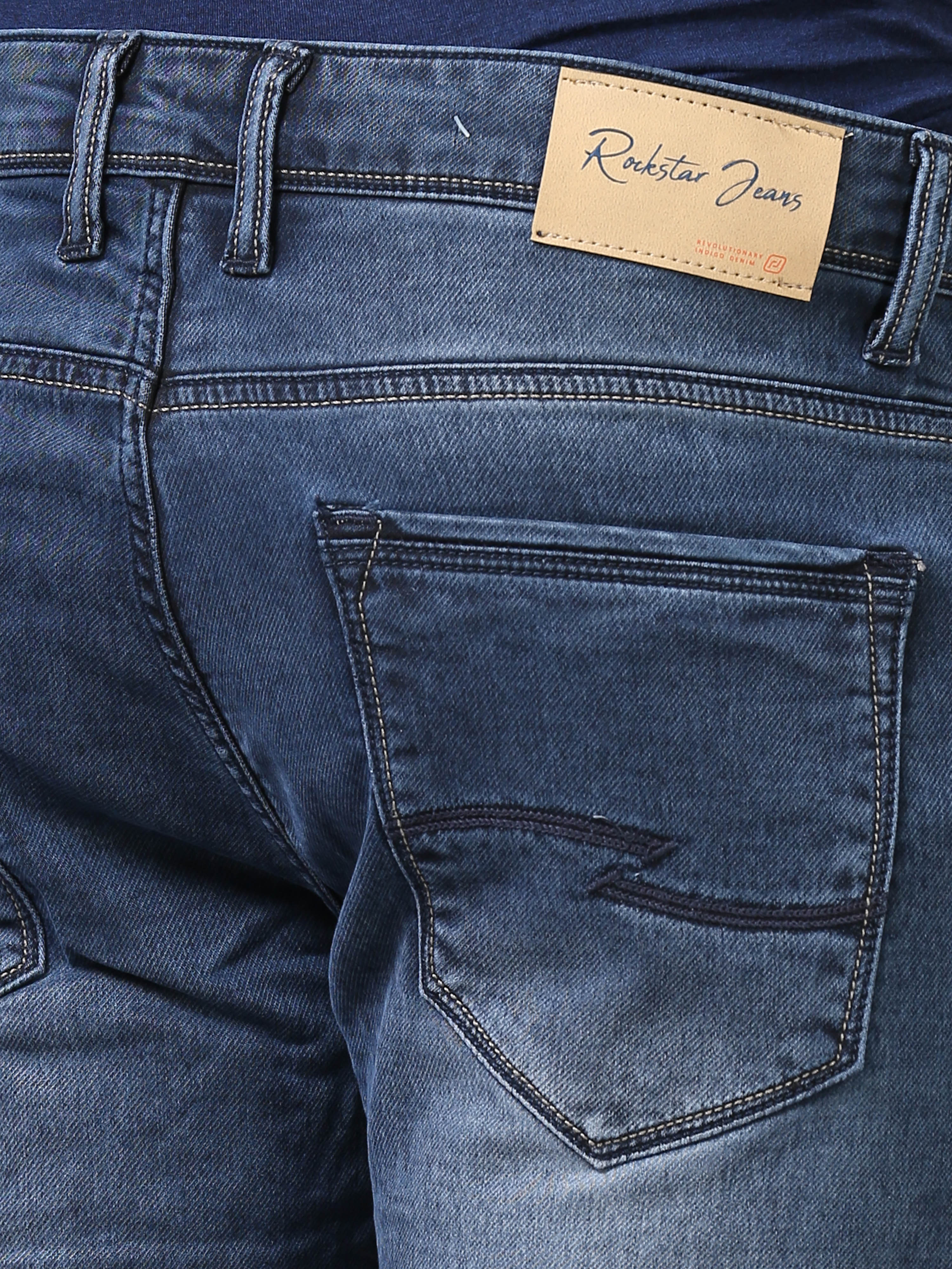 Ankle Fit Jeans - Faded Light Blue