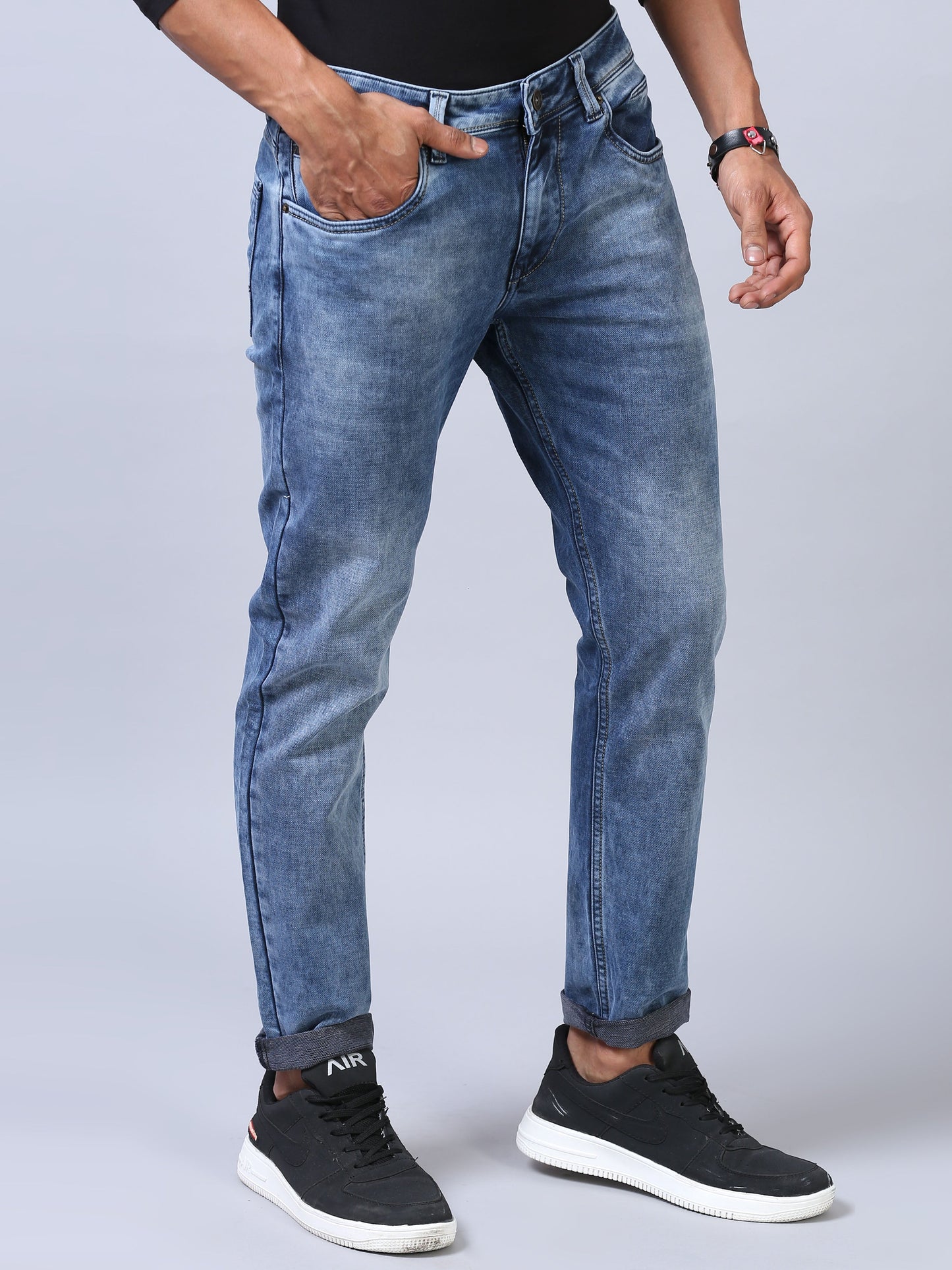 Ankle Fit Jeans - Vintage Blue