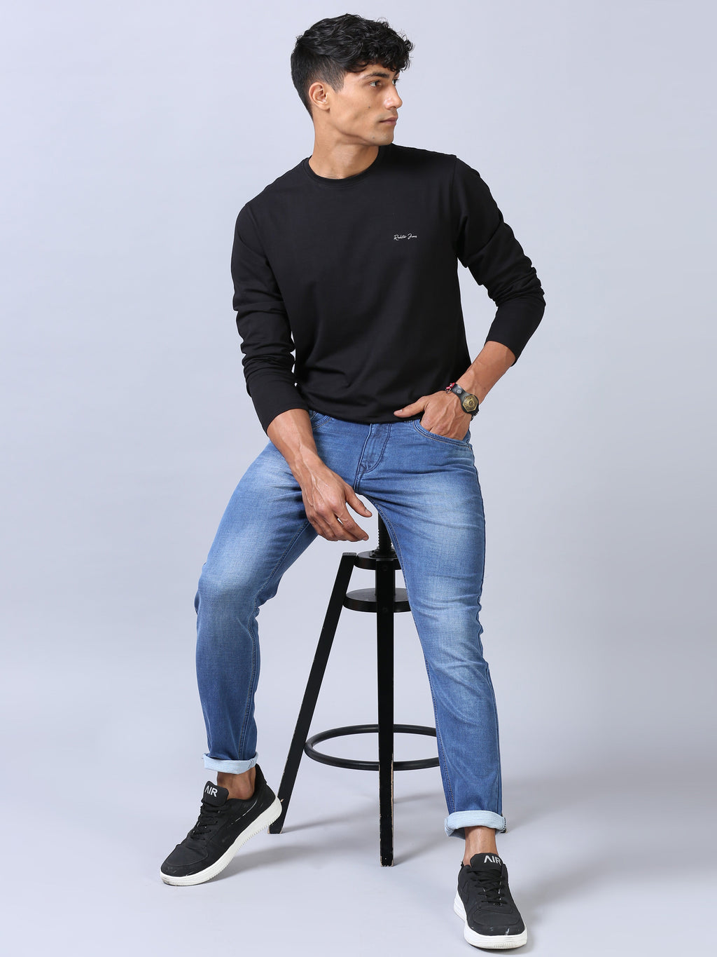 Ankle Fit Jeans - Ice Blue