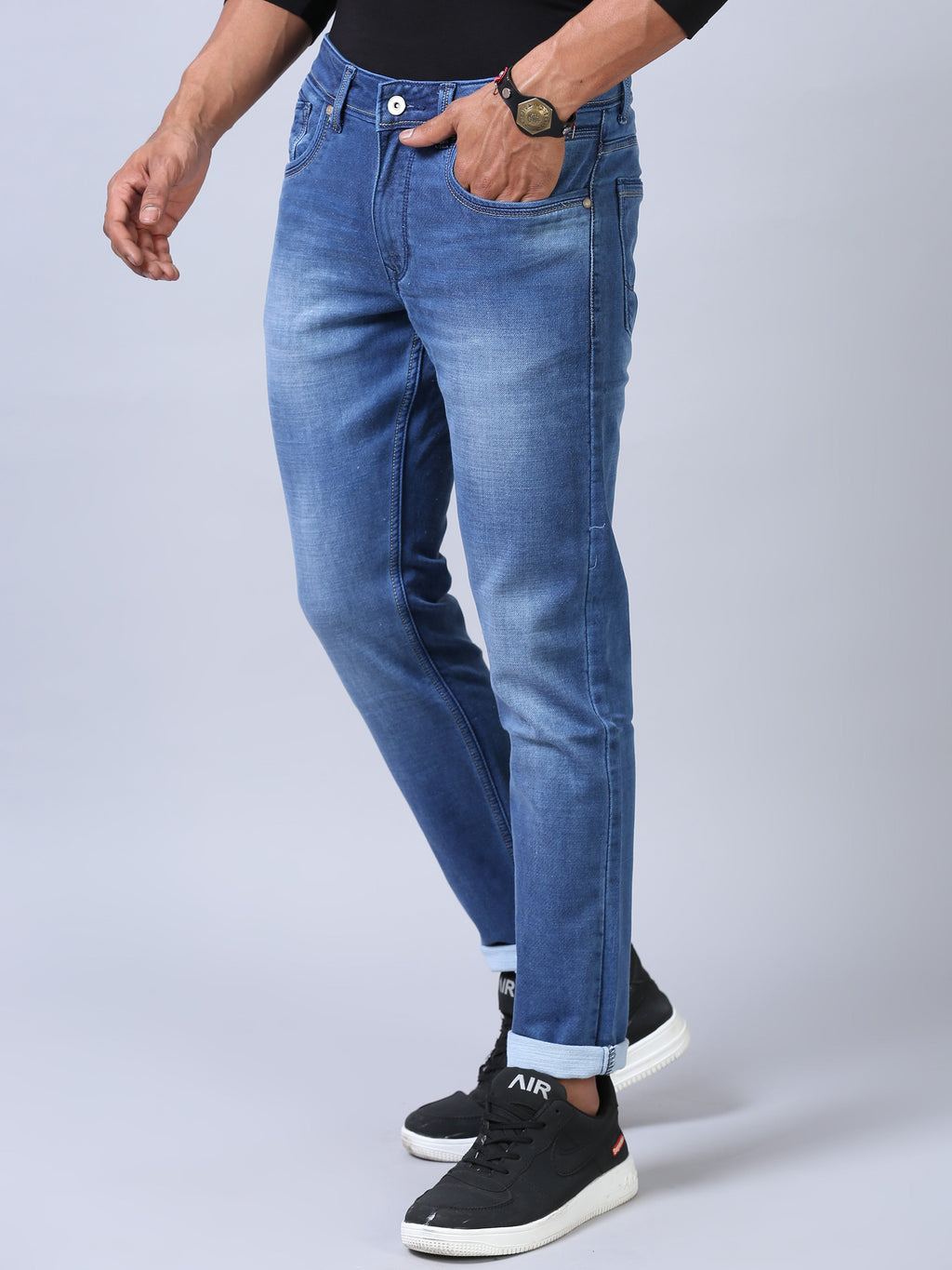 Ankle Fit Jeans - Ice Blue